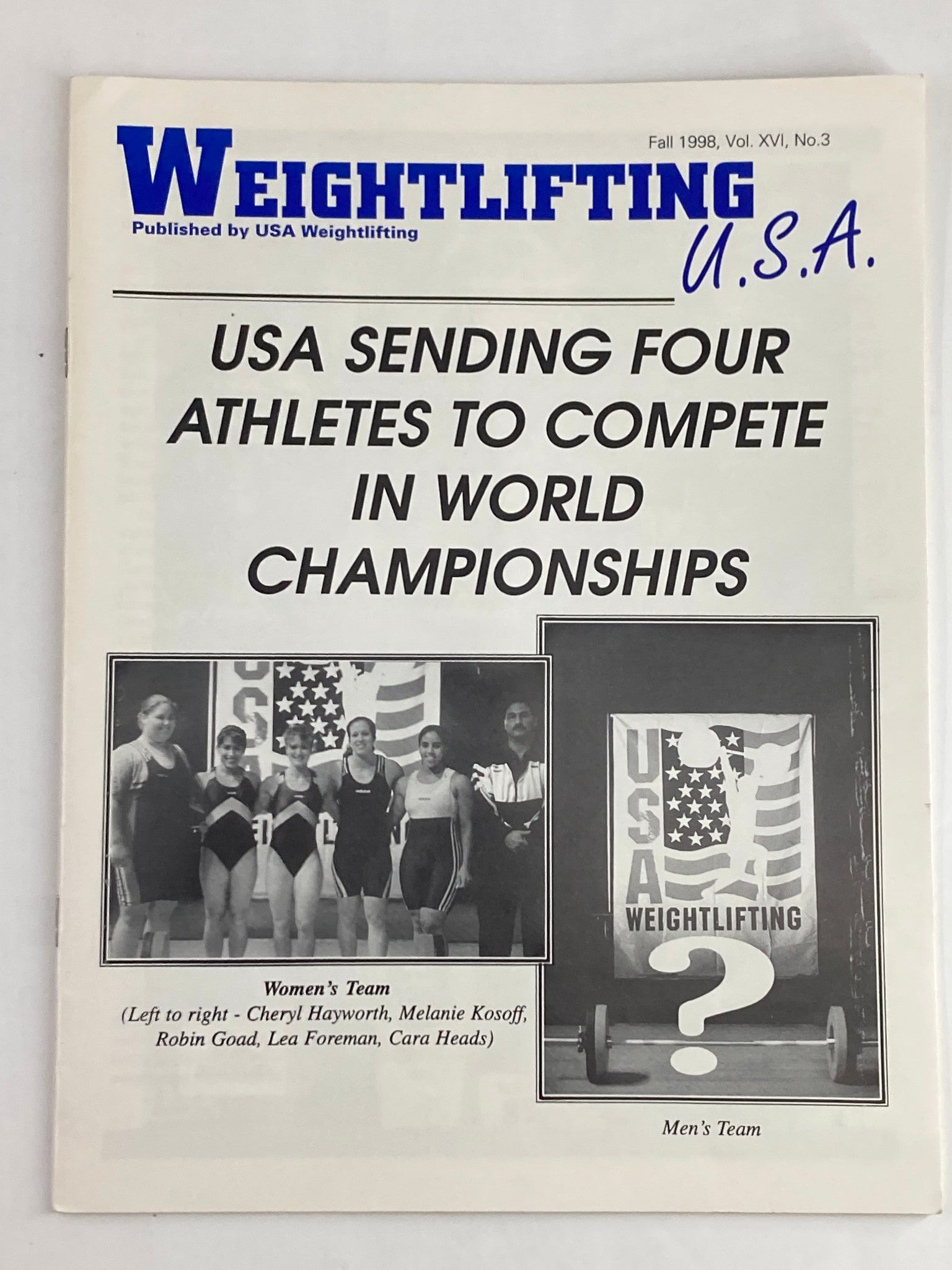 Weightlifting USA Magazine Vol 16 #3 Fall 1998 Cheryl Hayworth, Melanie Kosoff