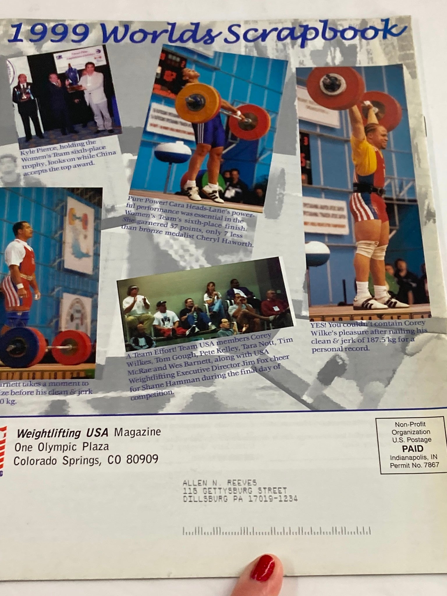 Weightlifting USA Magazine Vol 18 #1 Winter 1999 Sheryl Taking On The World