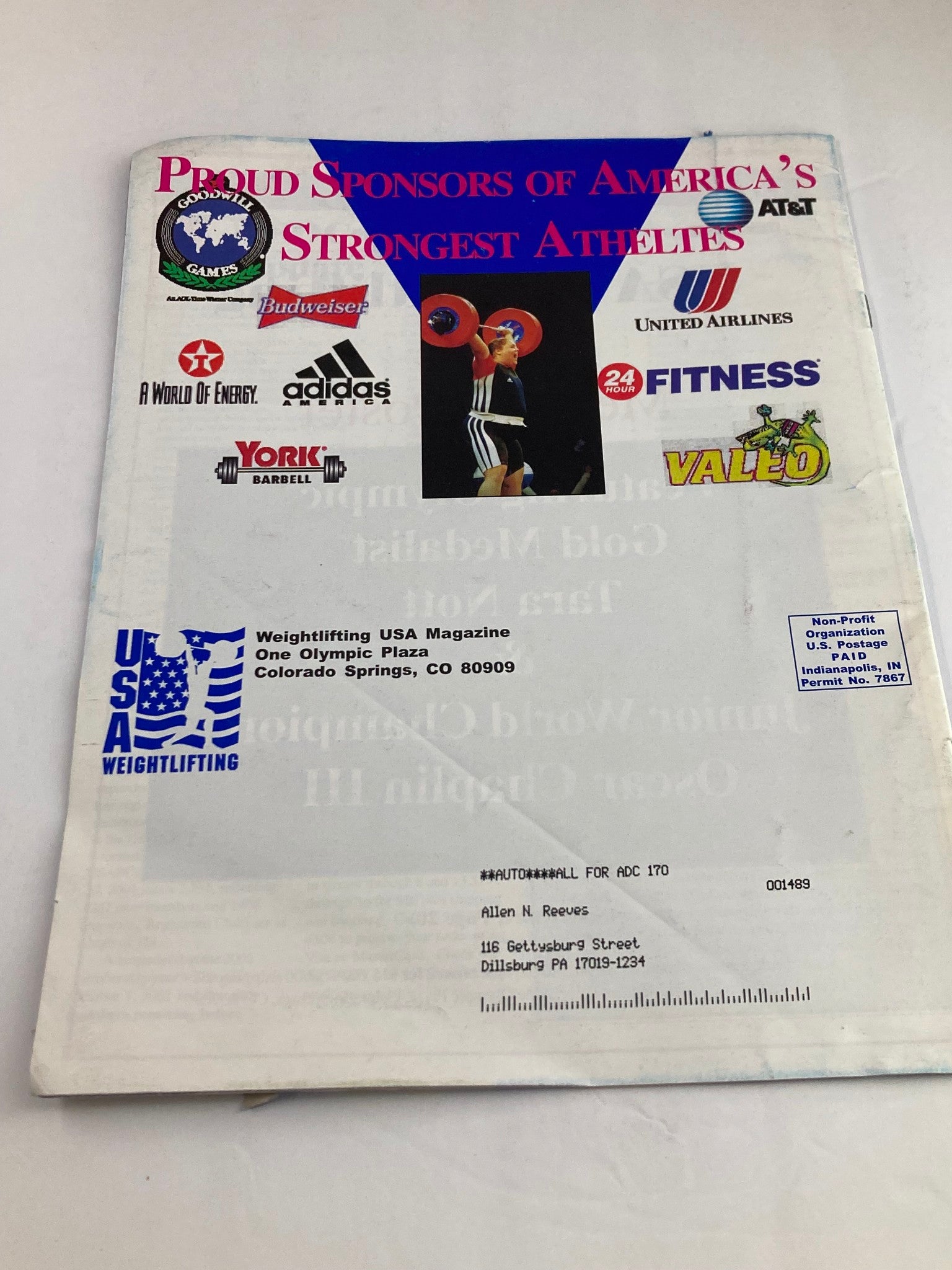 Weightlifting USA Magazine Vol 19 #1 Spring 2001 USAW National Championships