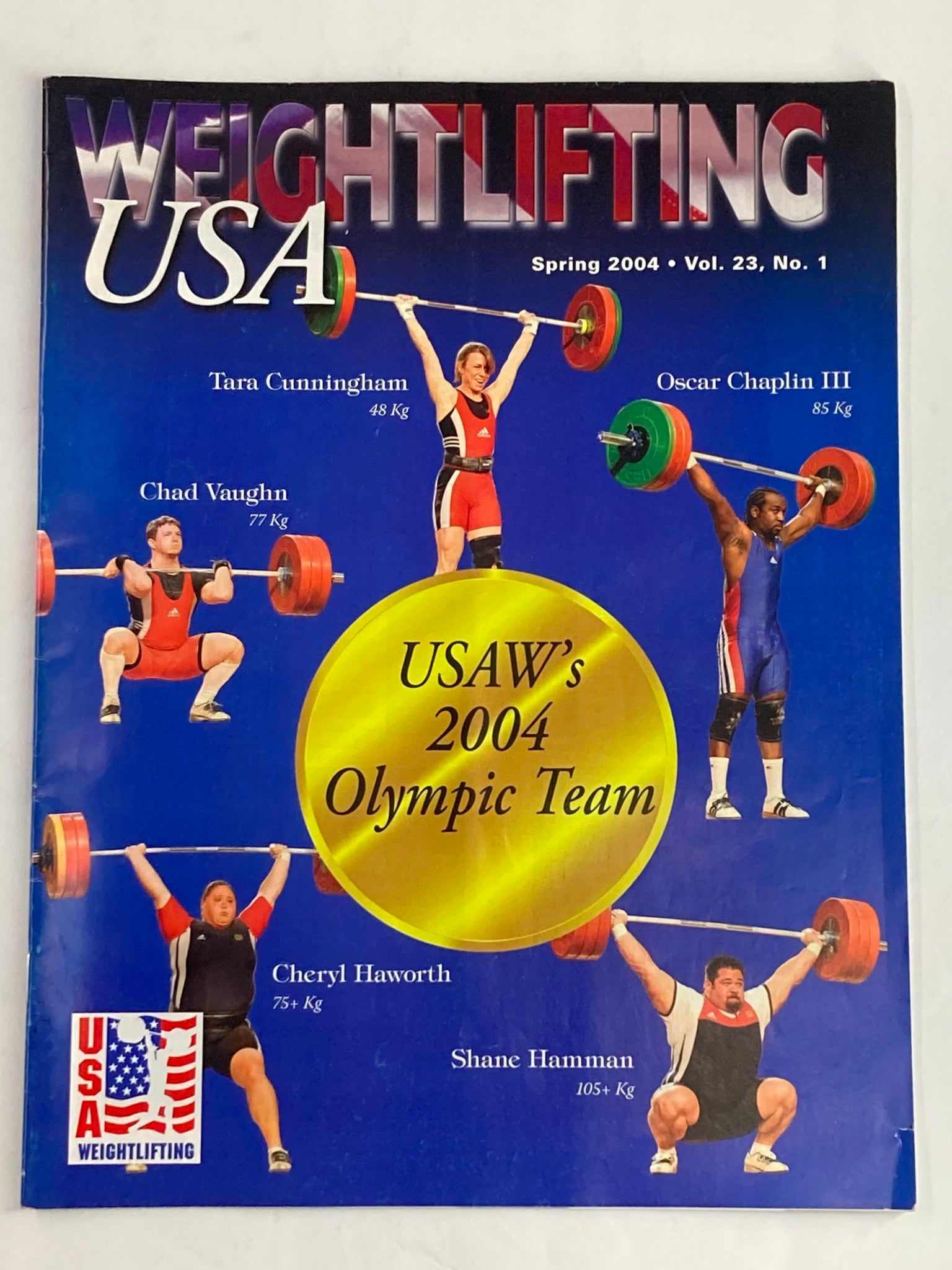 Weightlifting USA Magazine Vol 23 #1 Spring 2004 Tara Cunningham, Chad Vaughn