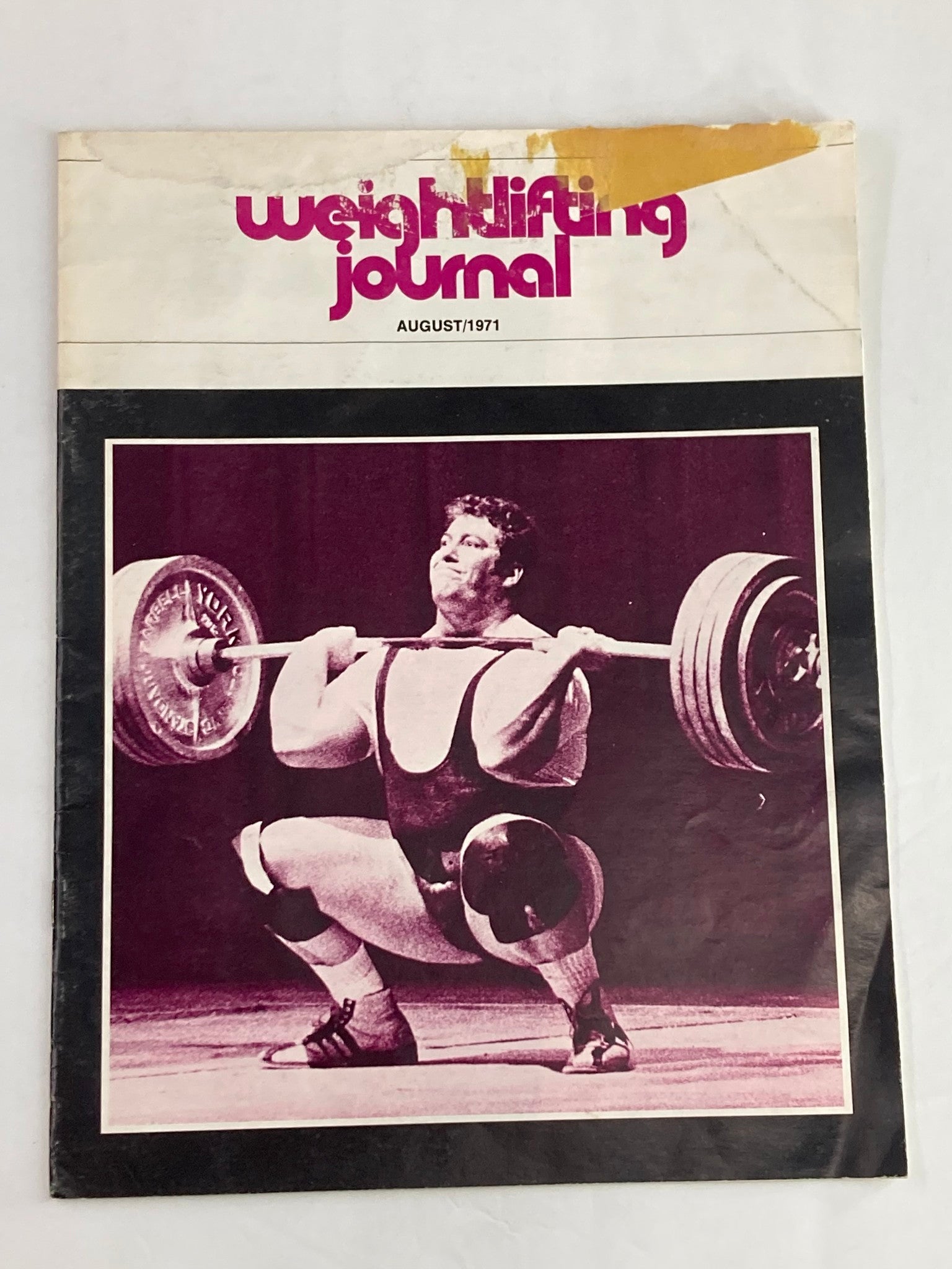 VTG Weightlifting Journal Magazine August 1971 Ken Patera No Label