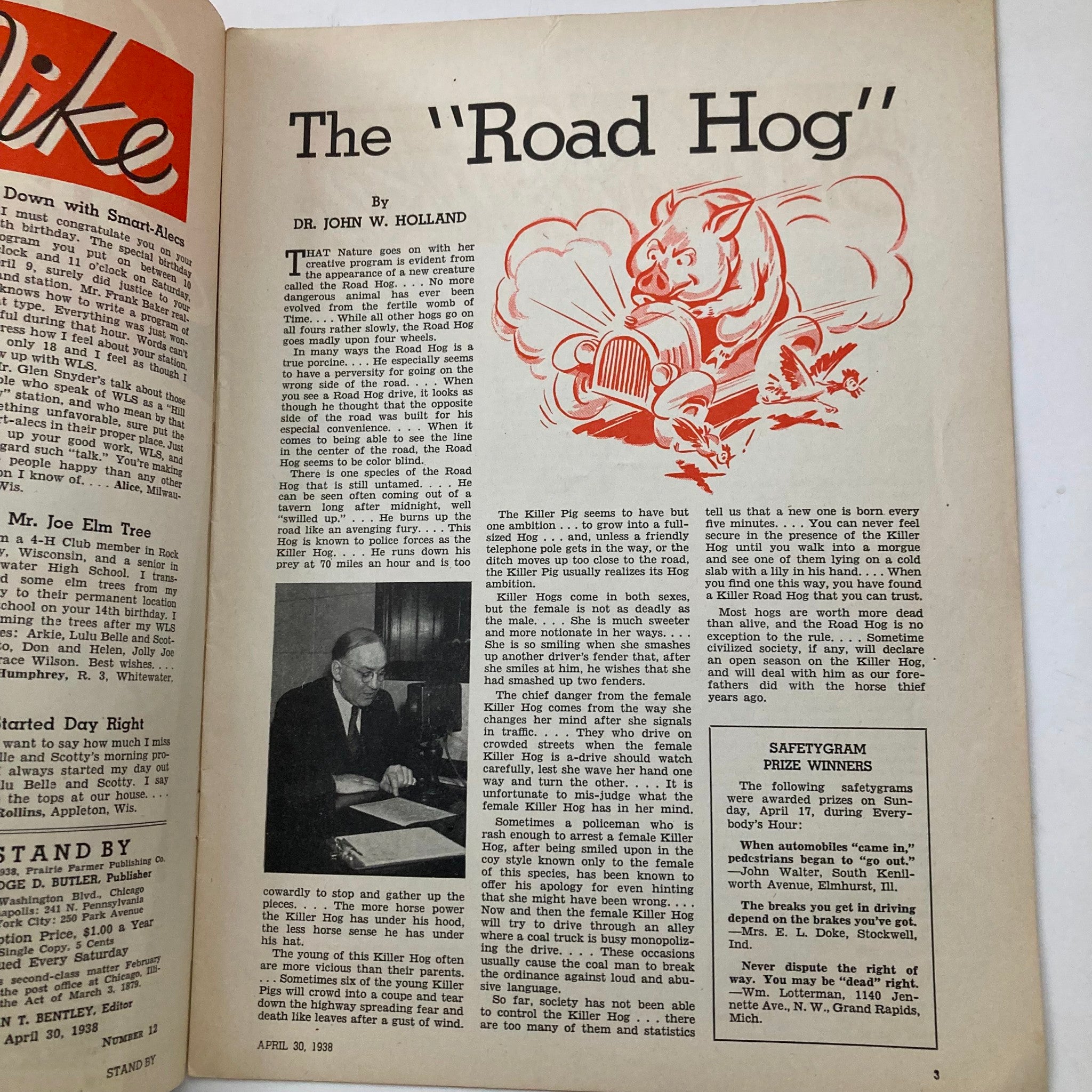 VTG Stand By Magazine April 30 1938 Bill Newcomb and The Road Hog