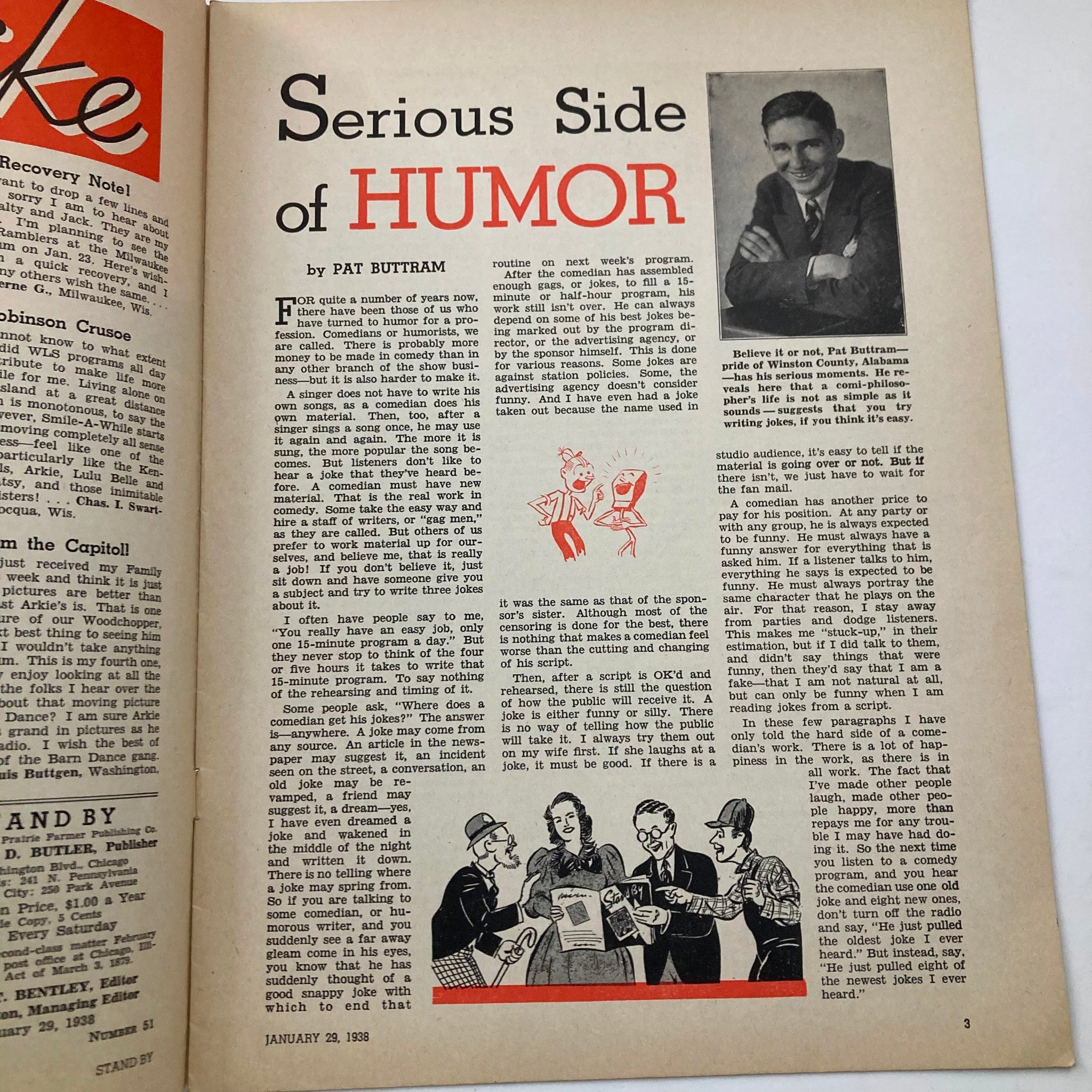 VTG Stand By Magazine January 29 1938 Quartet and Serious Side of Humor