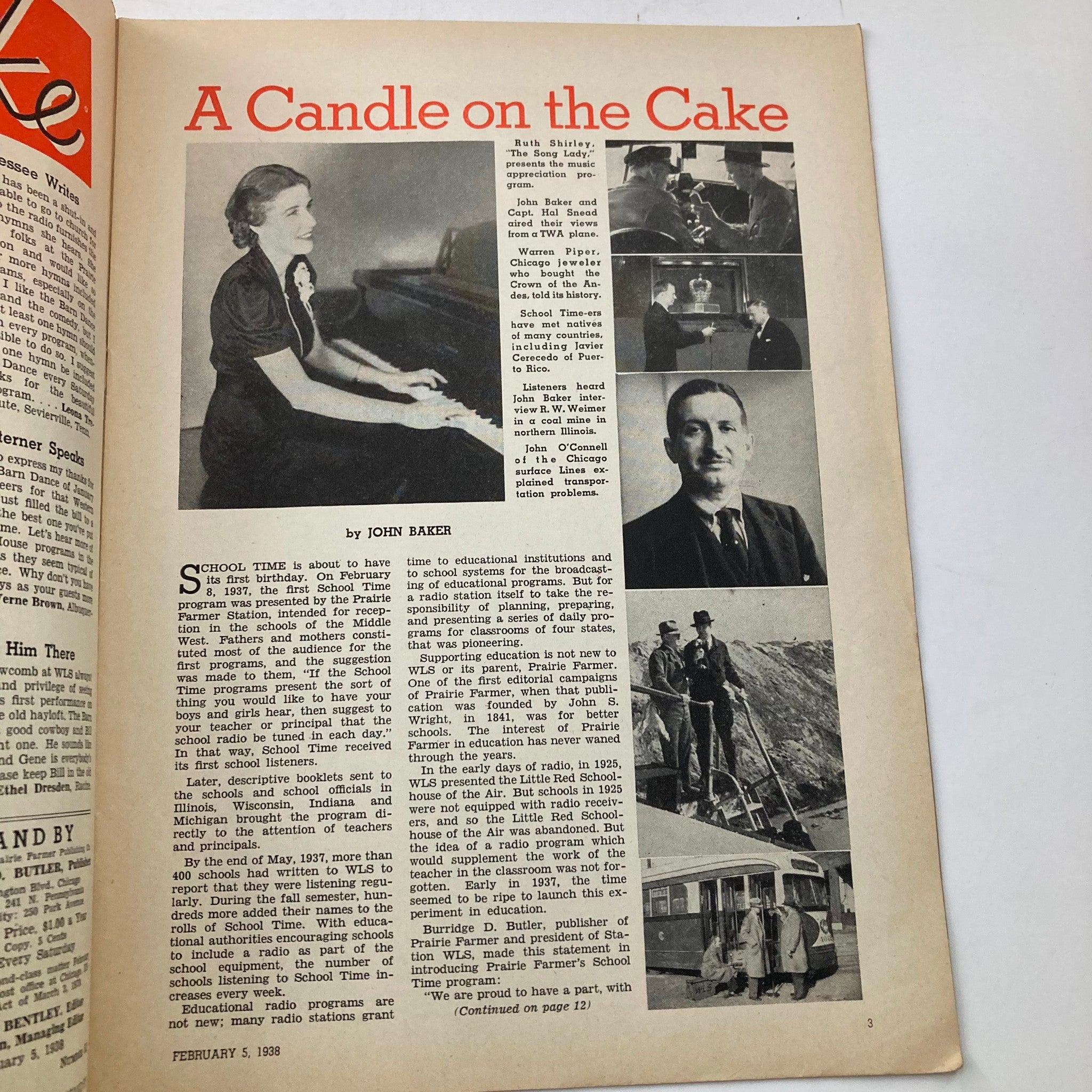 VTG Stand By Magazine February 5 1938 Little Brown Church Quartet & Mike Tykes