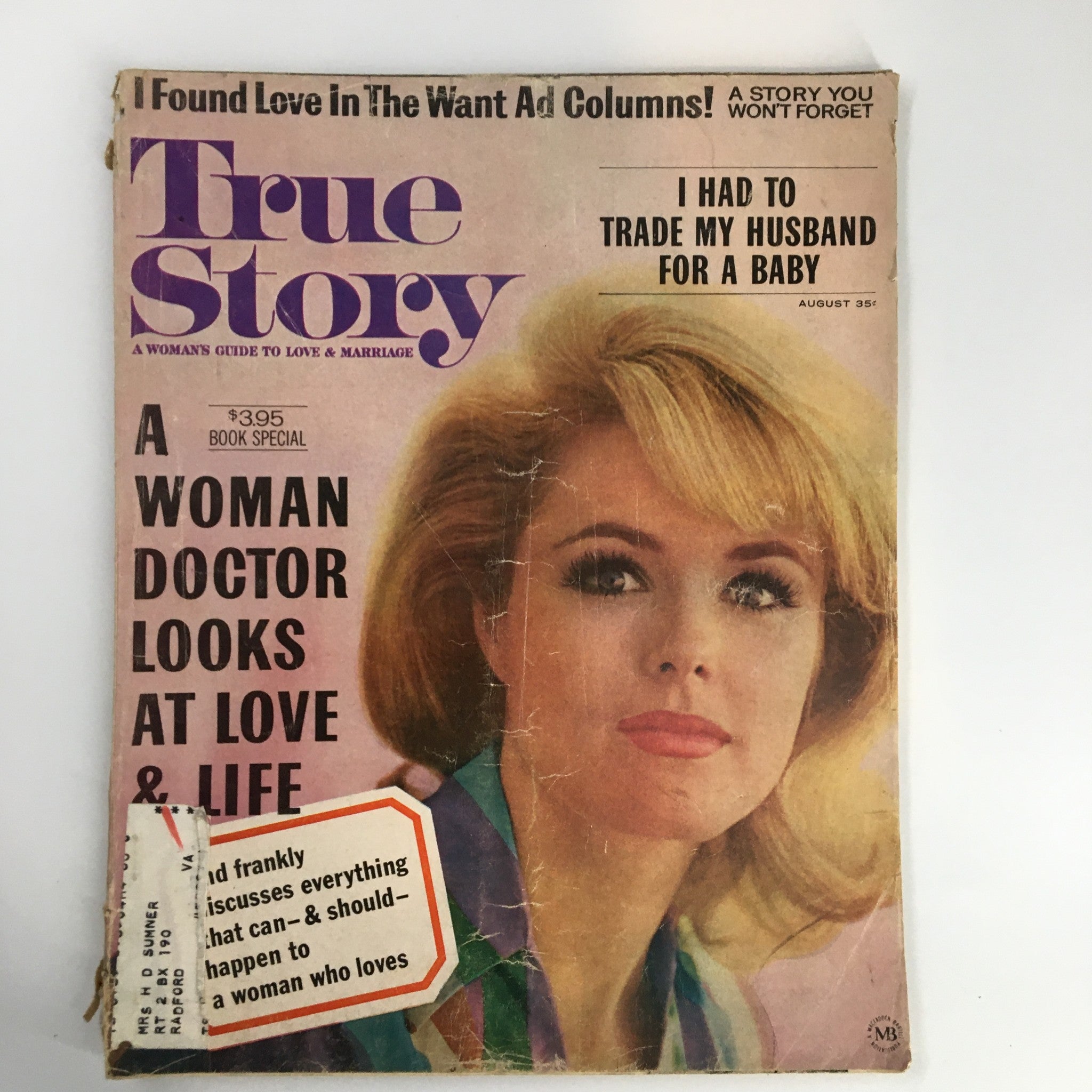 VTG True Story Magazine August 1964 I Had To Trade My Husband For A Baby