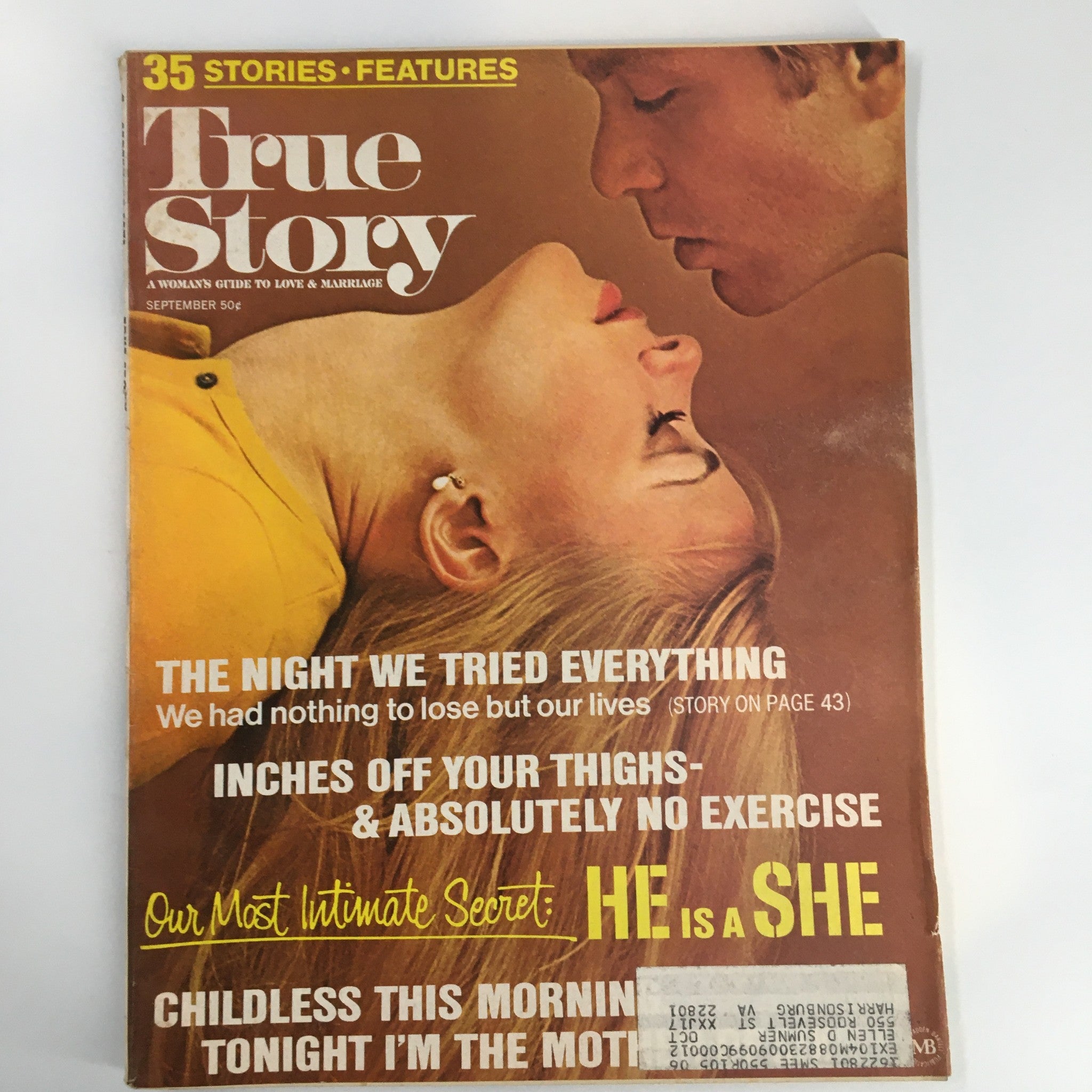 VTG True Story Magazine September 1971 Inches Off Your Thighs No Exercise