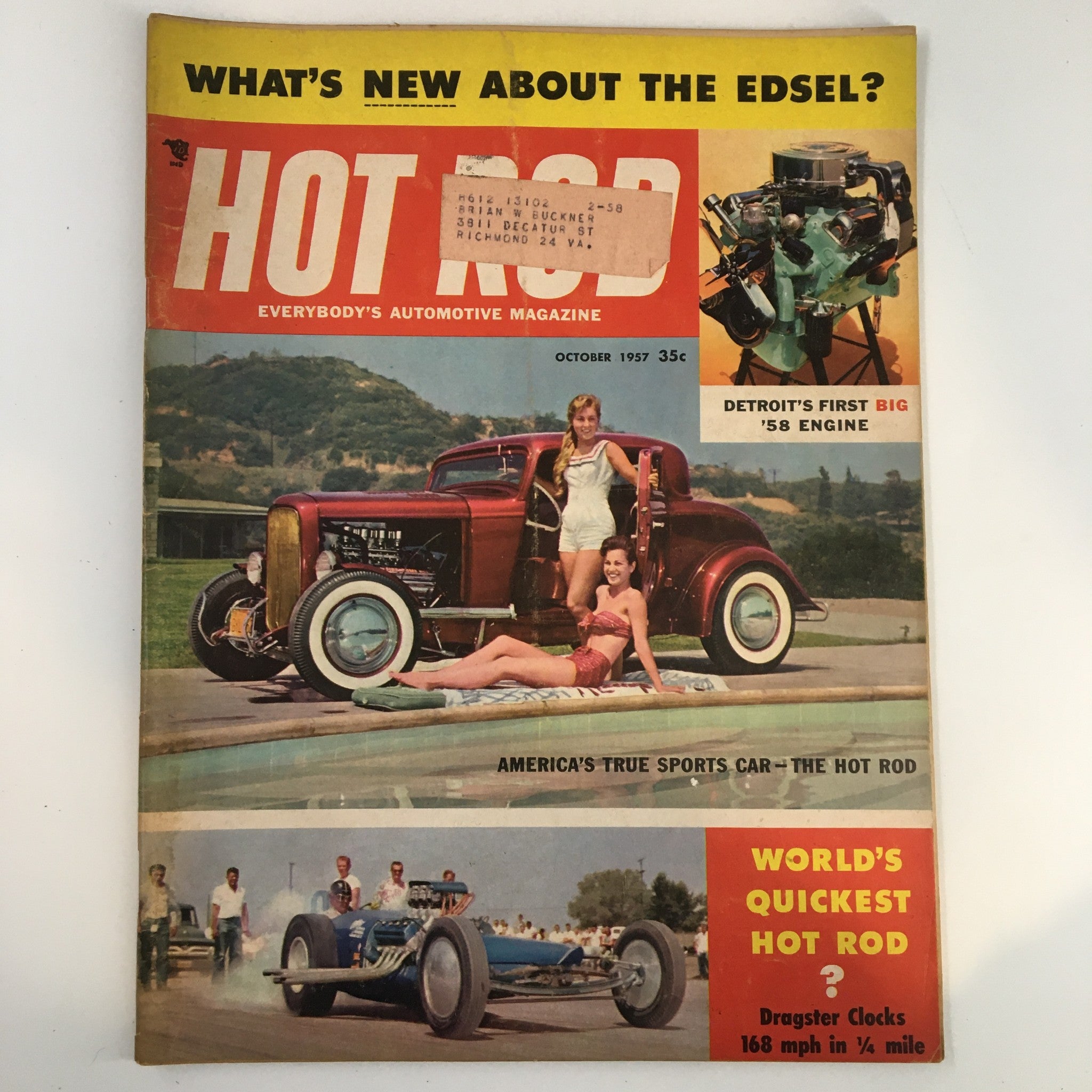 Hot Rod Magazine October 1957 America's True Sports Car The Hot Rod