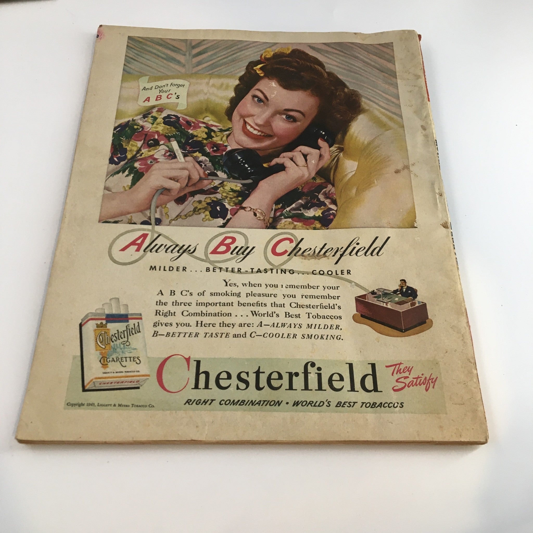 VTG Motion Picture Magazine October 1945 Joan Leslie A Close-Up No Label
