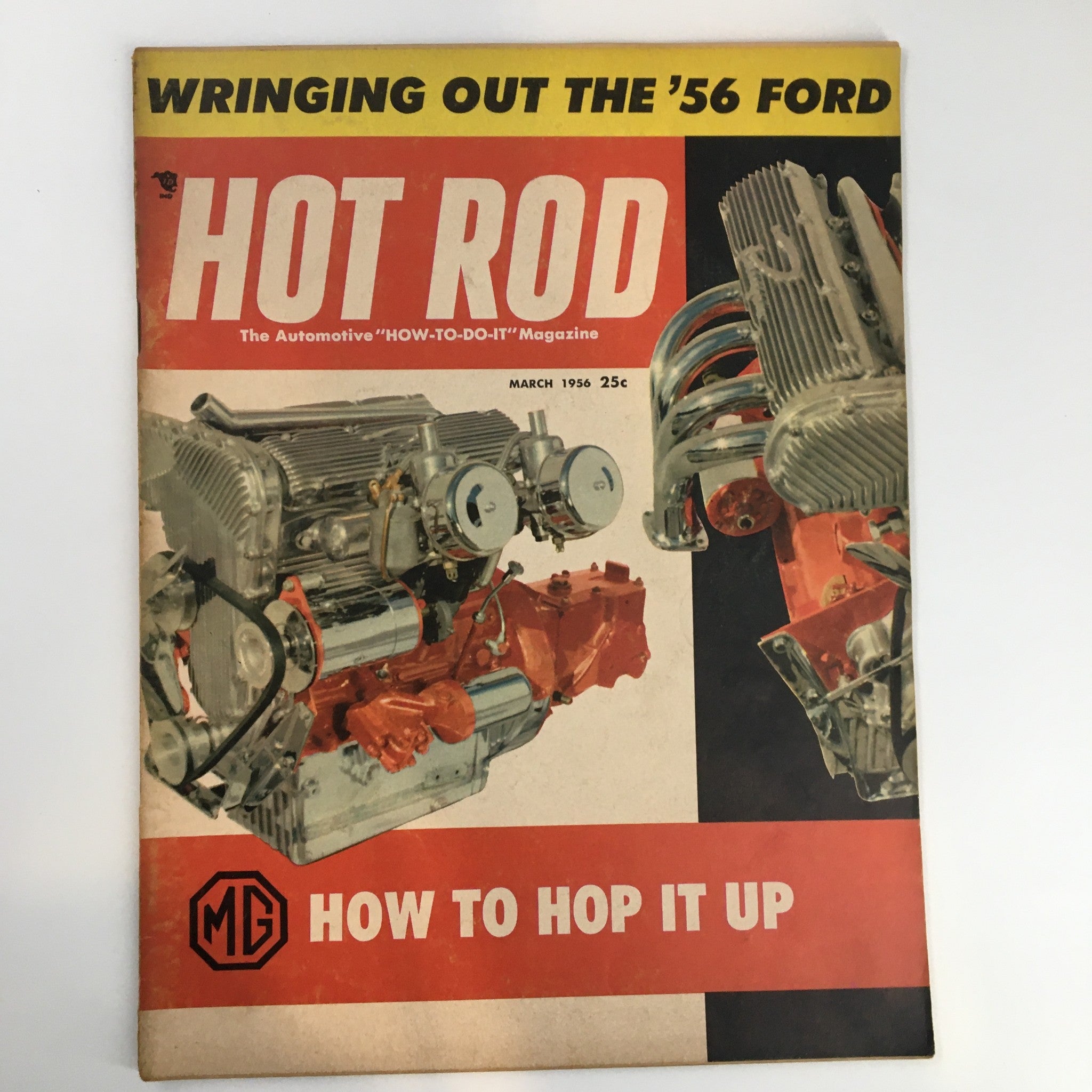 VTG Hot Rod Magazine March 1956 Nothing Like A Roadster & Full House MG No Label