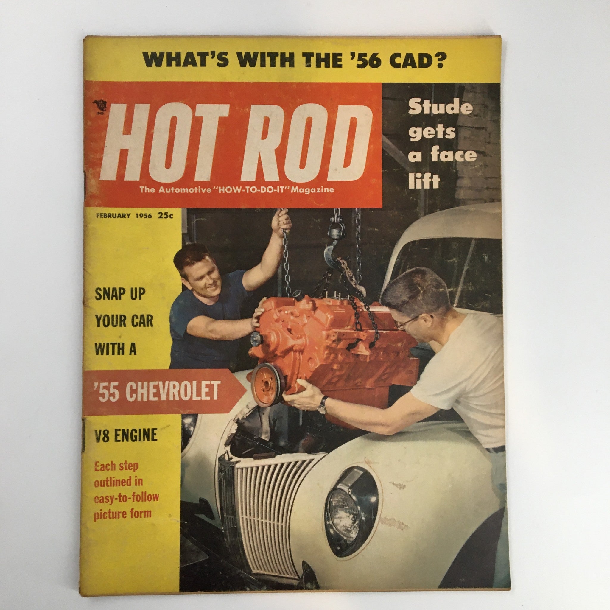 VTG Hot Rod Magazine February 1956 Stocks Are Booming & The Heat Was On No Label