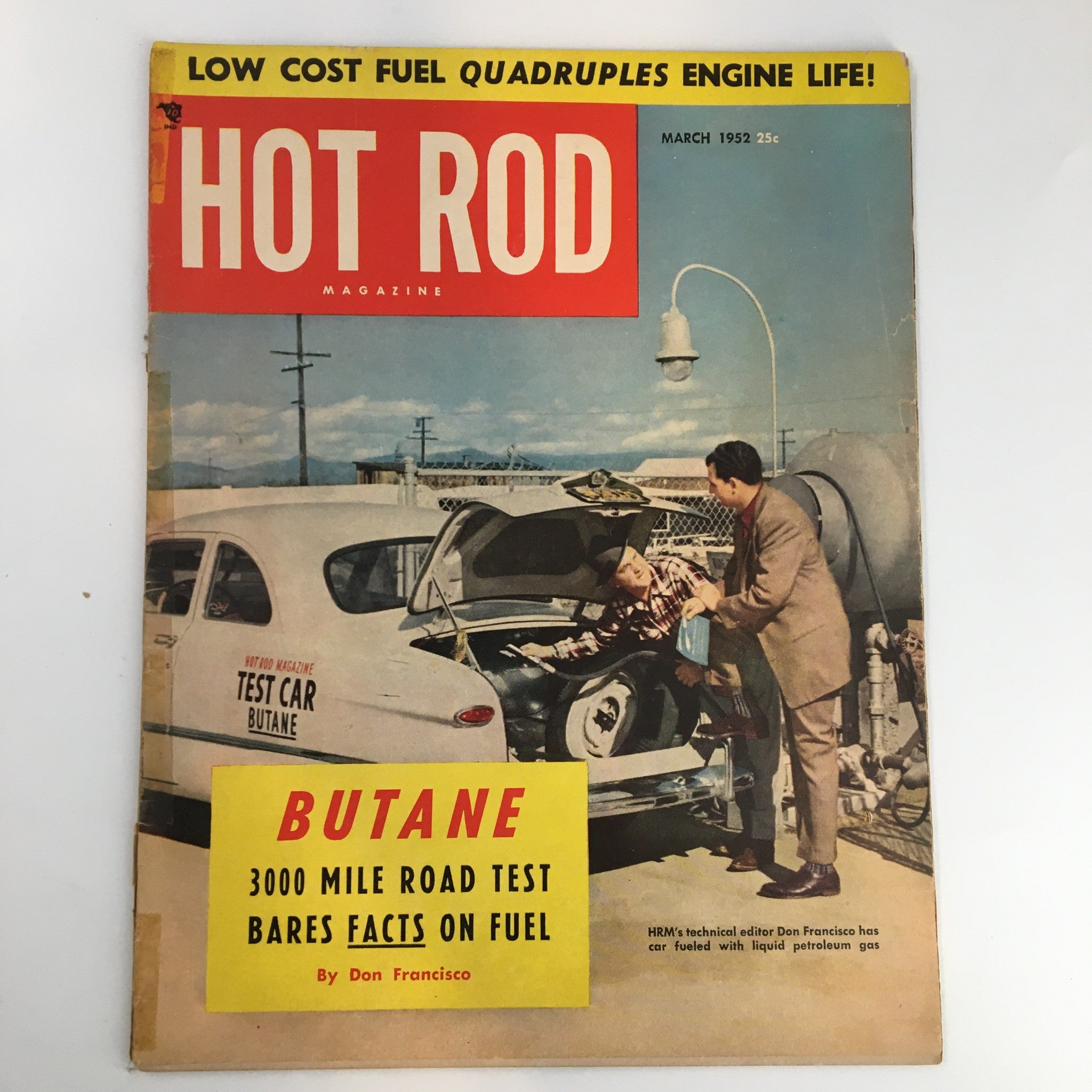 VTG Hot Rod Magazine March 1952 HRM Technical Director Don Francisco No Label