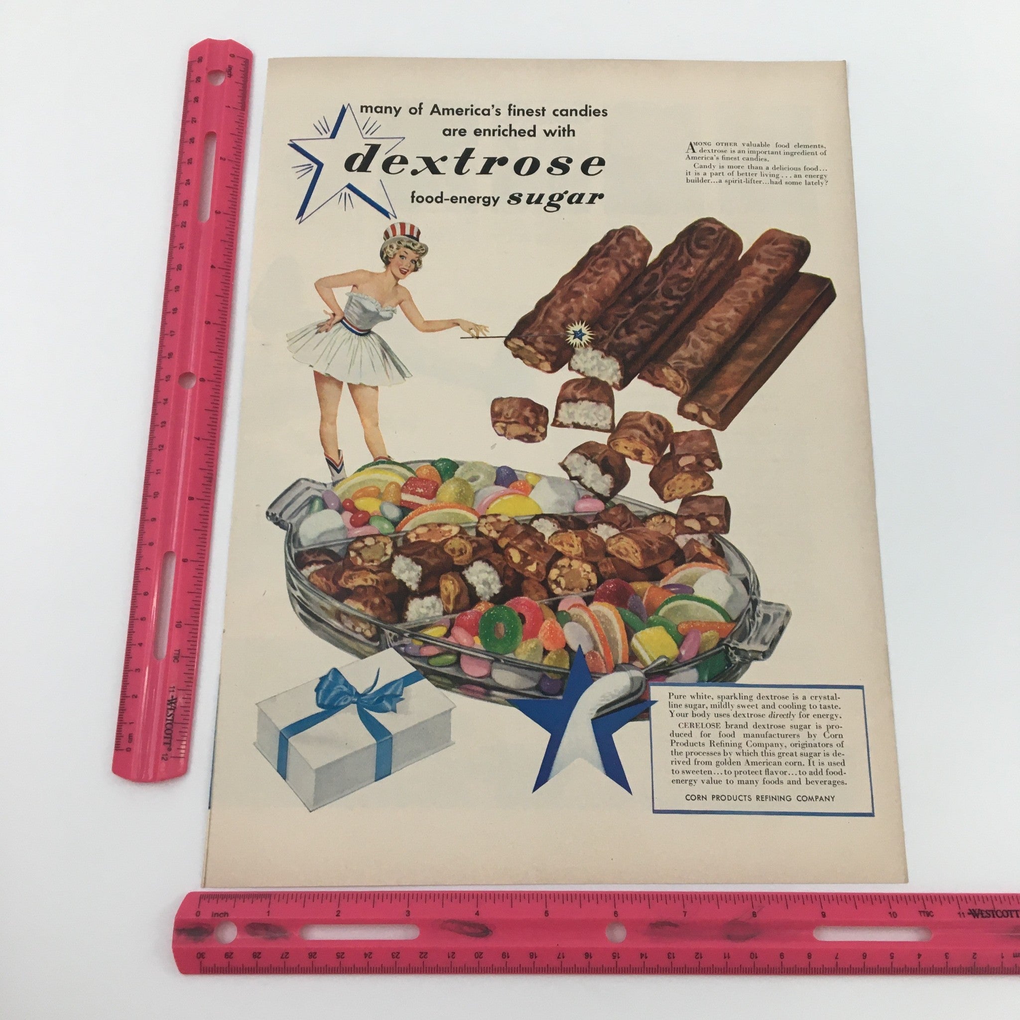 1950 Dextrose Food-Energy Sugar America’s Finest Candies Print Ad