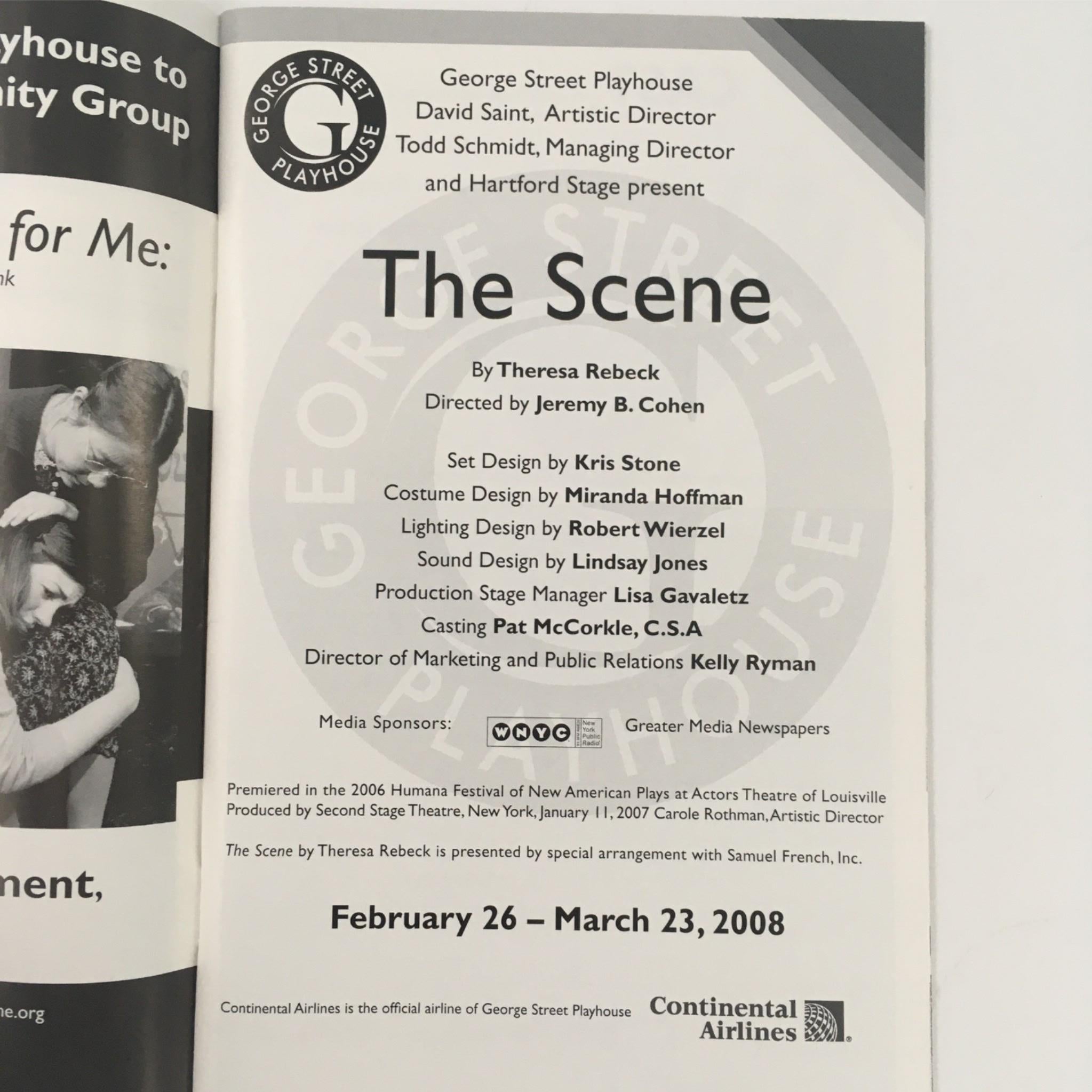 2008 The Scene at George Street Playhouse by Theresa Rebeck, Jeremy Cohen