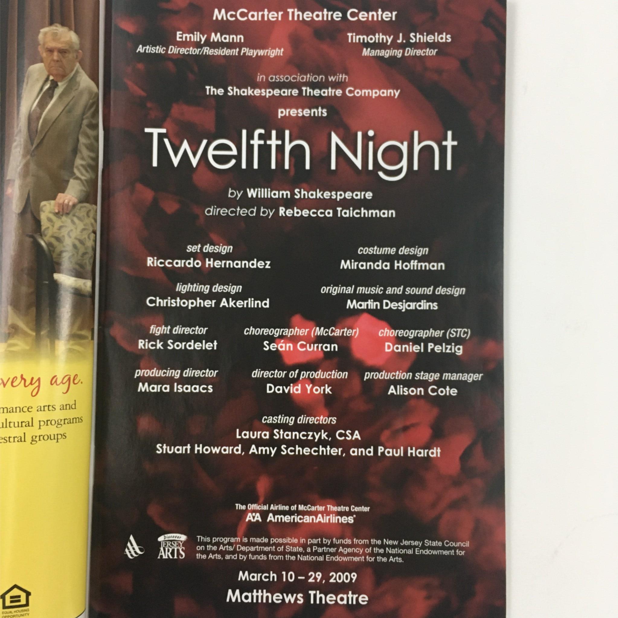 2009 Twelfth Night at McCarter Theatre Center by William Shakespeare