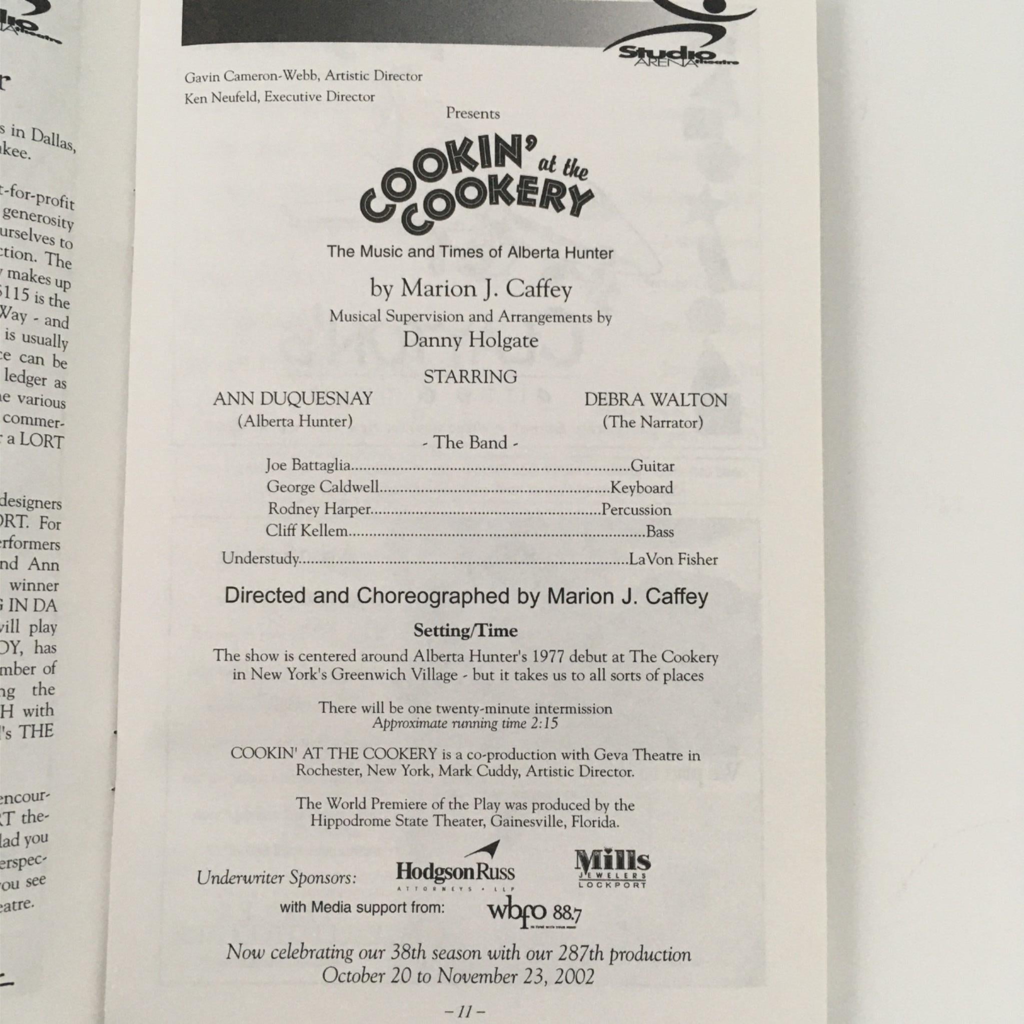 2002 Cookin' at the Cookery at Geva Theatre by Marion Caffey, Danny Holgate