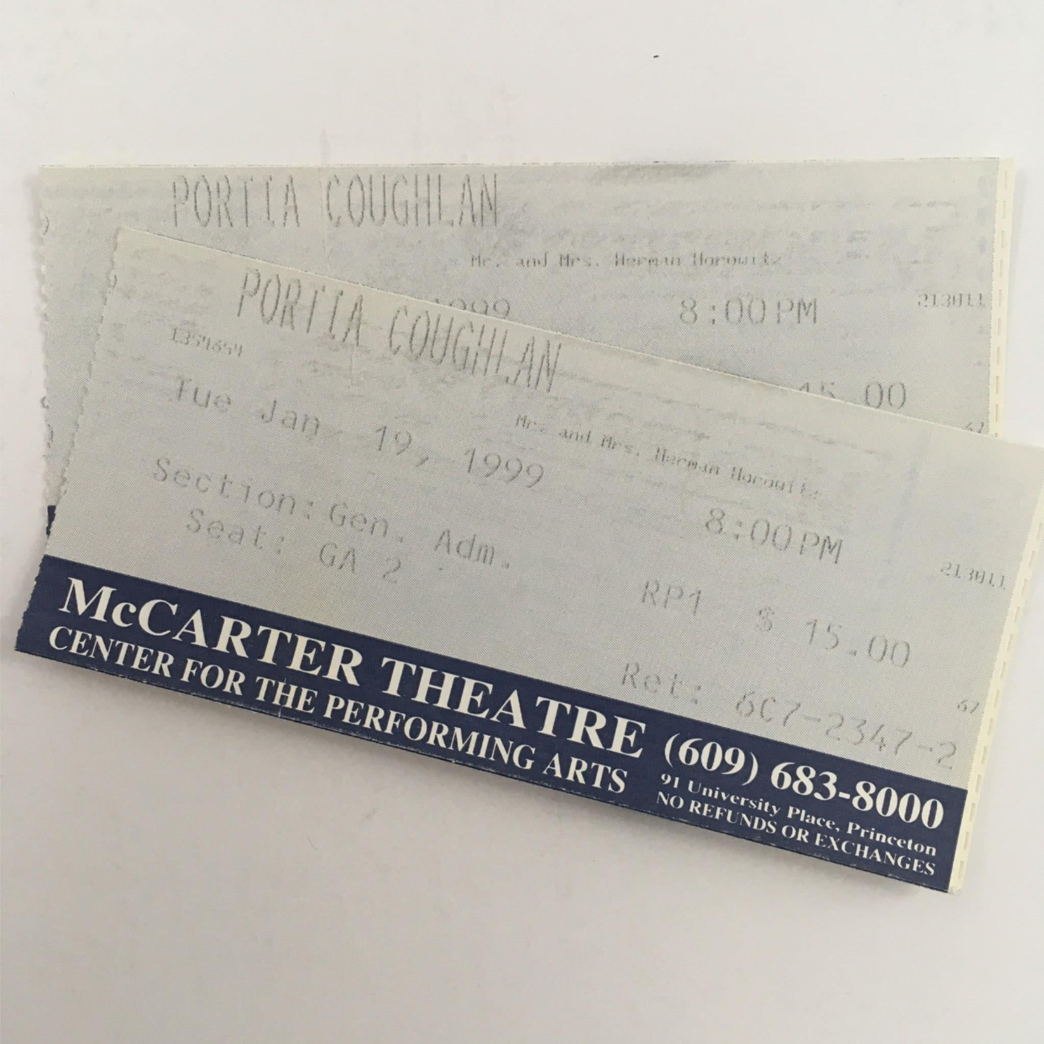 1999 Portia Coughlan by Marina Carr, Blanka Zizka at McCarter Theatre