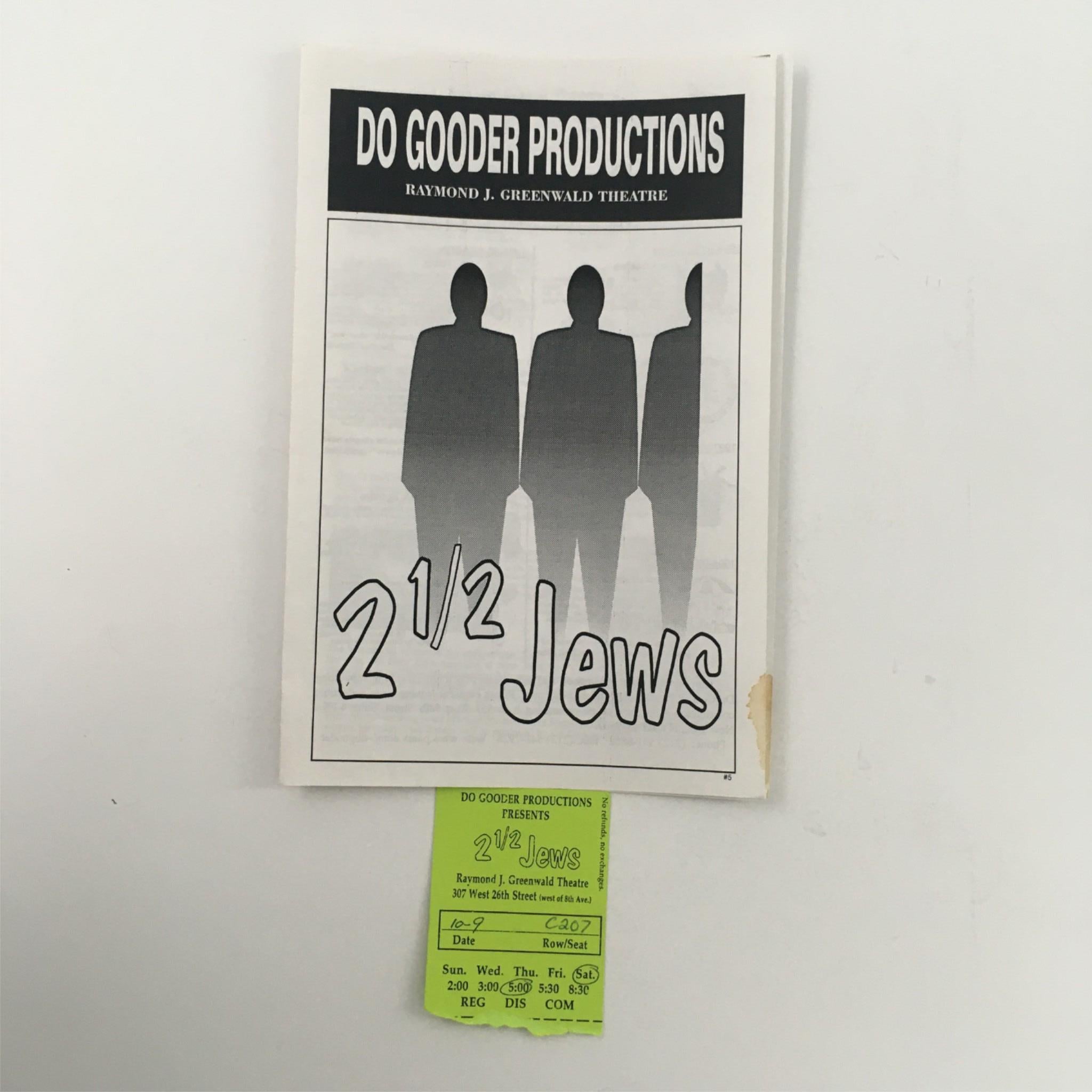 1998 2 1/2 Jews by Alan Brandt, Joe Brancato at Raymond J. Greenwald Theatre