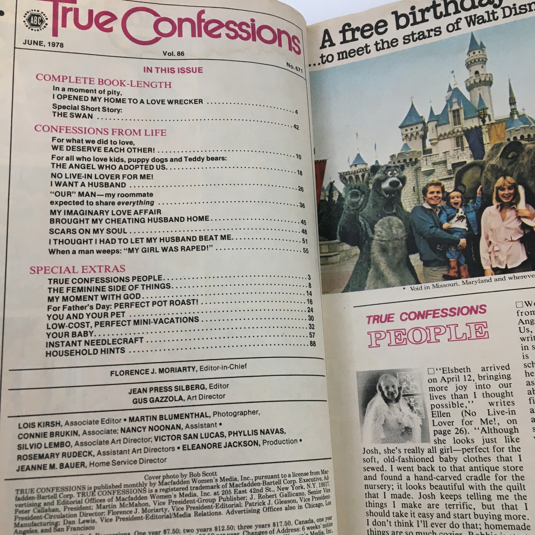 True Confessions Magazine June 1978 The Angel Who Adopted Us No Label