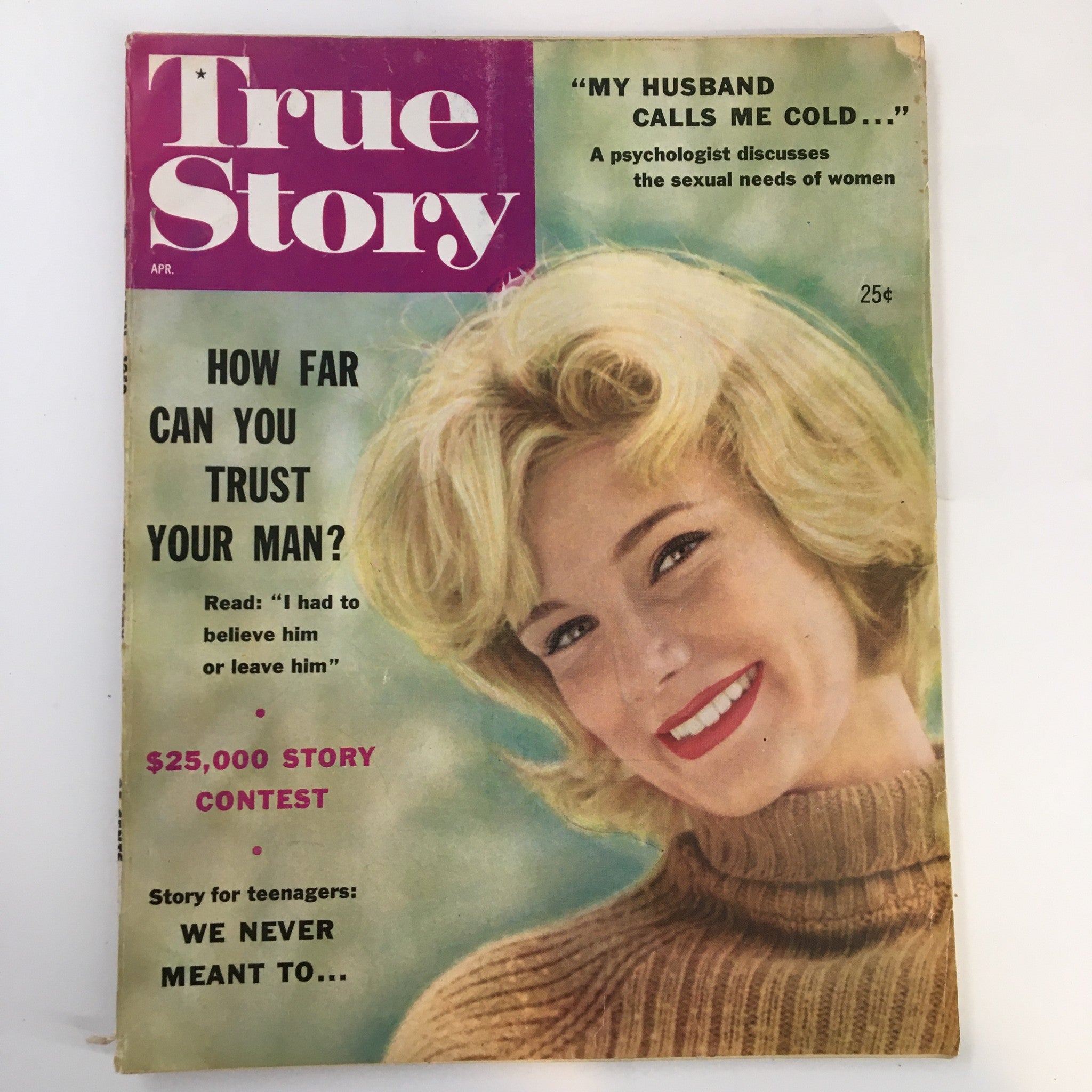 VTG True Story Magazine April 1959 How Far Can Your Trust A Man No Label