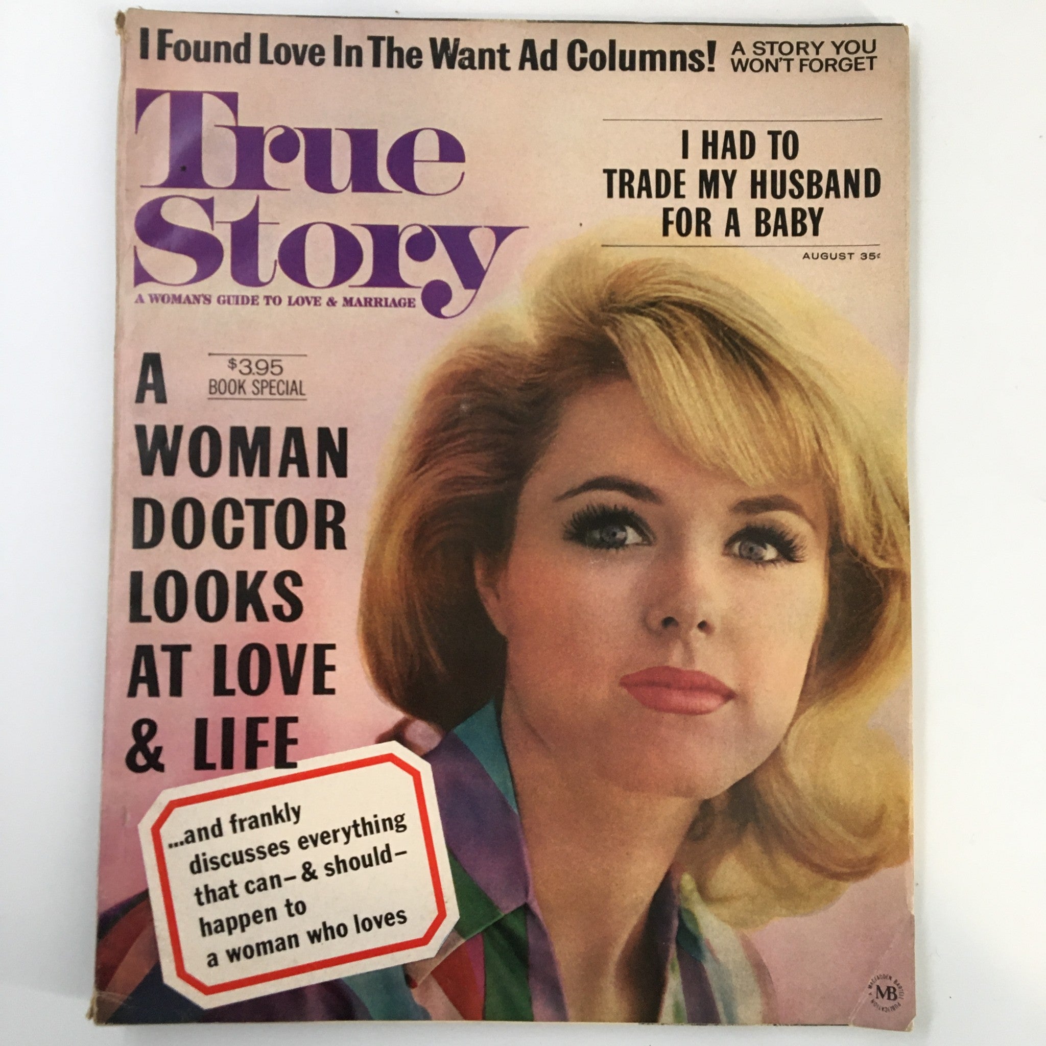 VTG True Story Magazine August 1964 A Woman Doctor Looks at Love & Life No Label