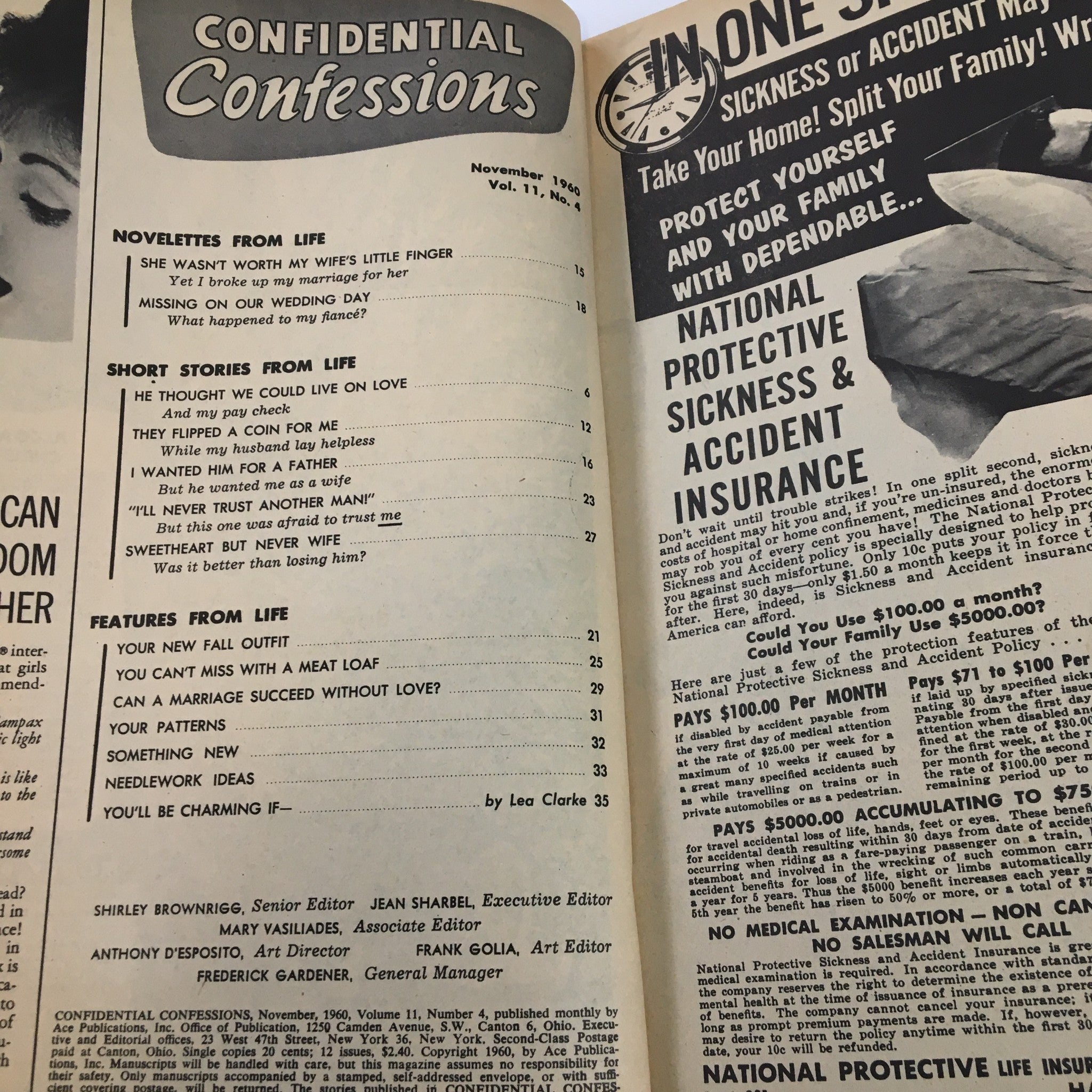 Confidential Confessions Magazine November 1960 They Flipped A Coin For Me