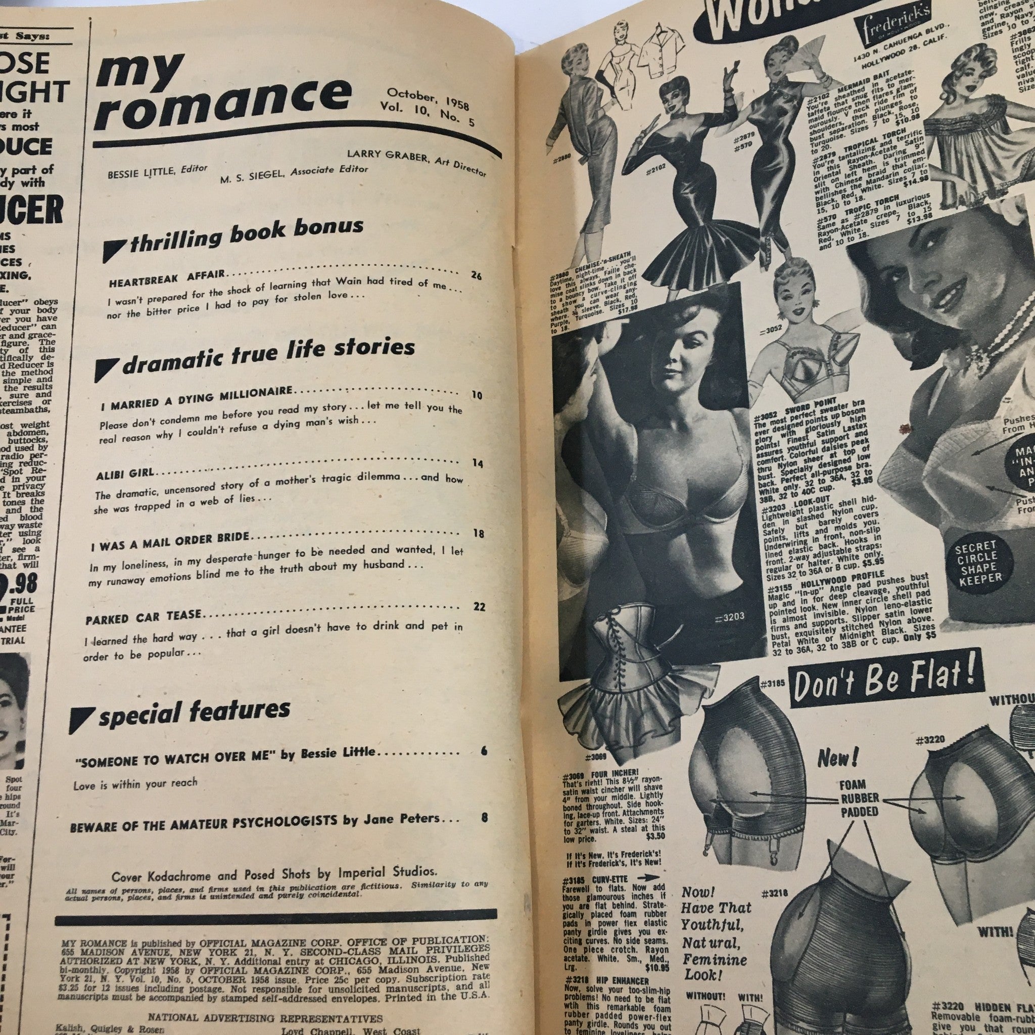 VTG My Romance Magazine October 1958 I Married A Dying Millionaire No Label