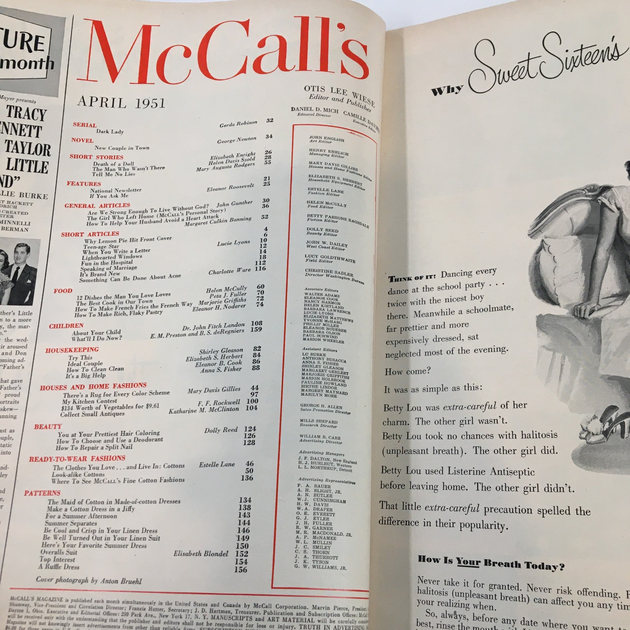 VTG McCall's Magazine April 1951 The Personal Story of The Girl Who Left Home