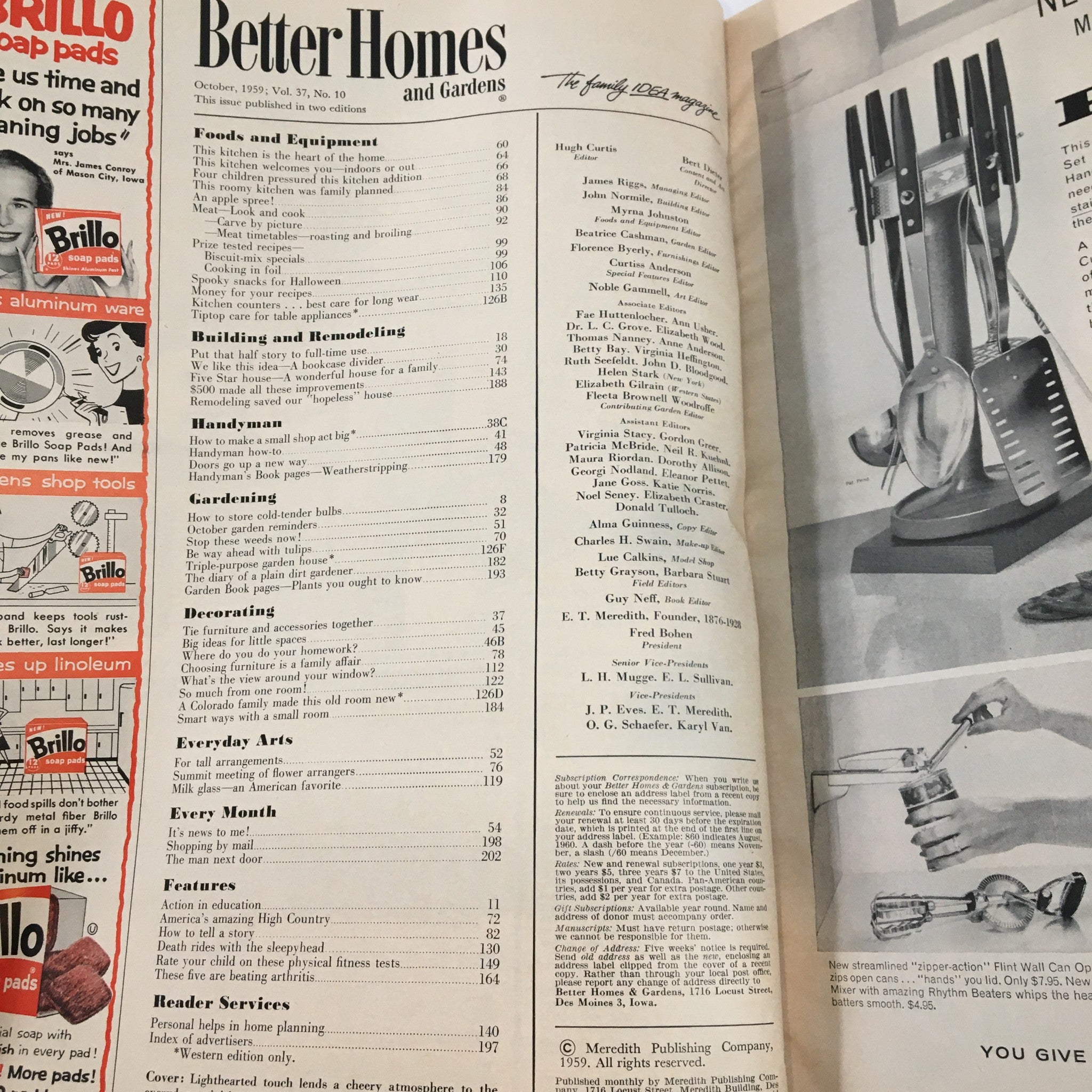 Better Homes & Gardens Magazine October 1959 Spooky Snacks for Halloween