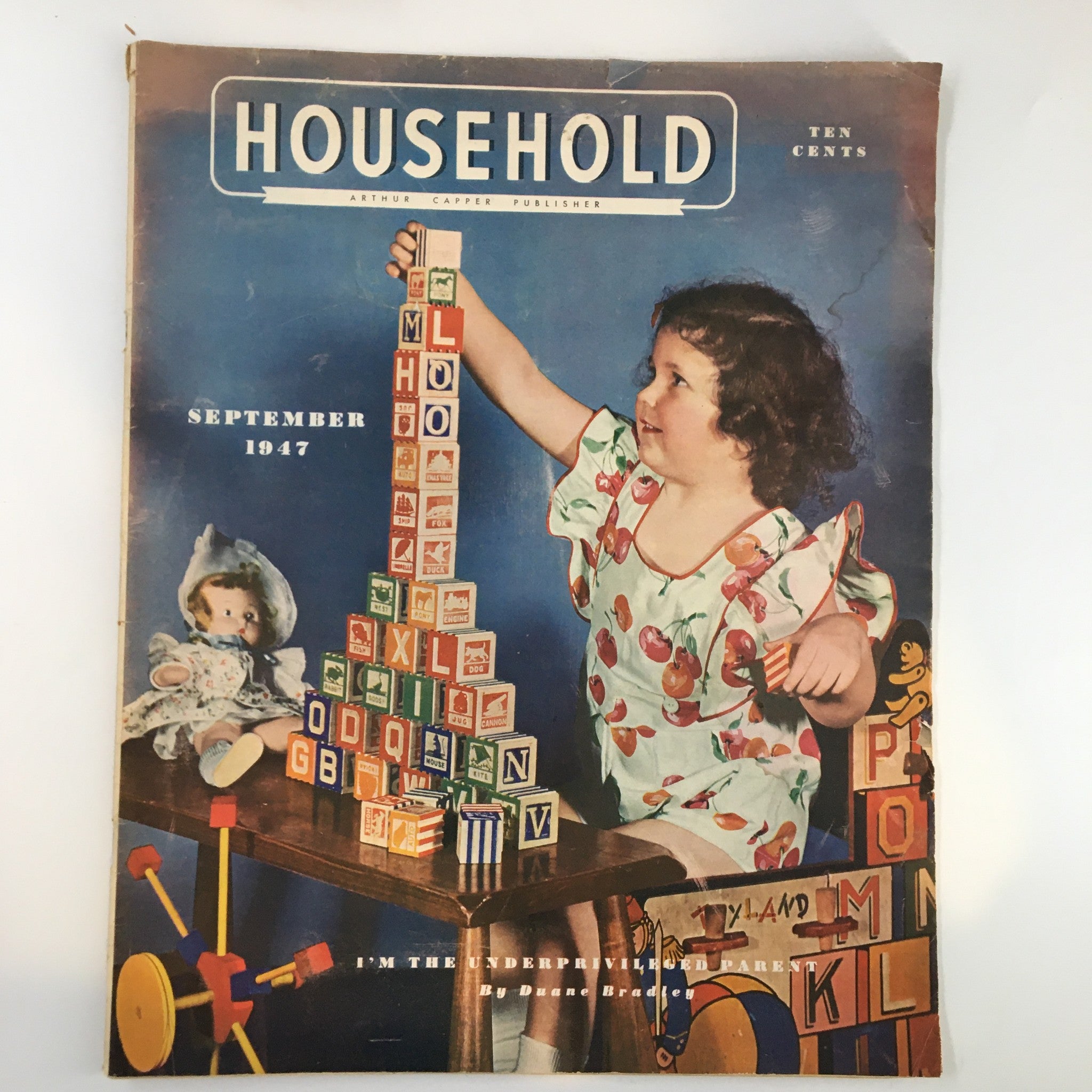 VTG Household Magazine September 1947 I'm The Underprivileged Parent No Label