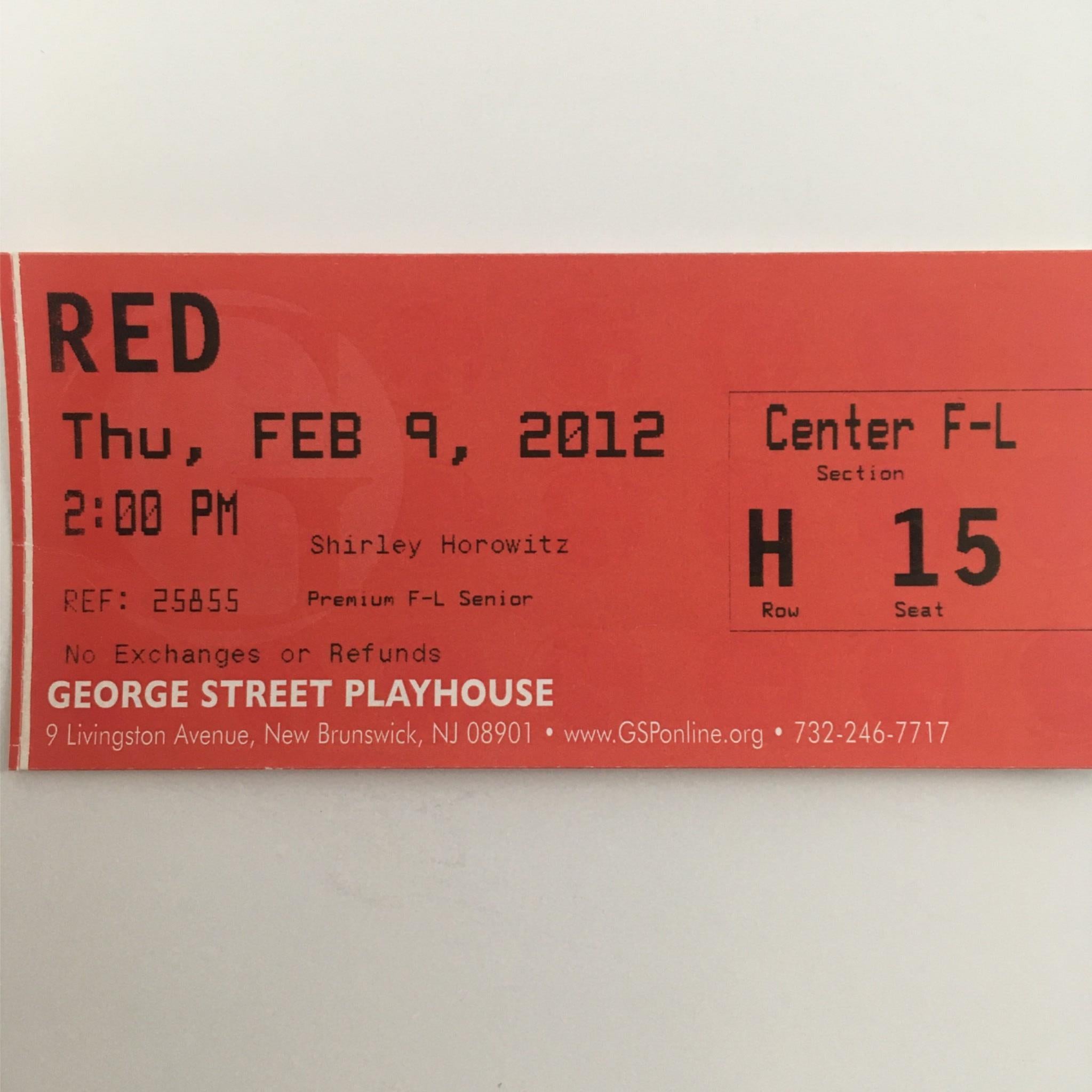 2012 George Street Playhouse Red by John Logan, Anders Cato