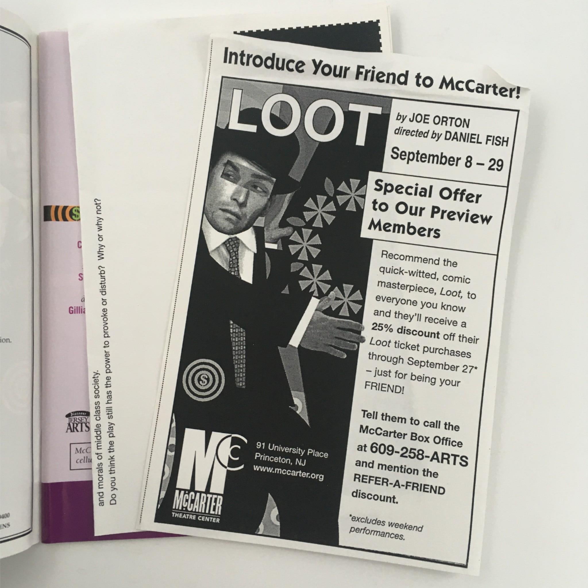 2002 Loot at McCarter Theatre Center by Joe Orton, Daniel Fish