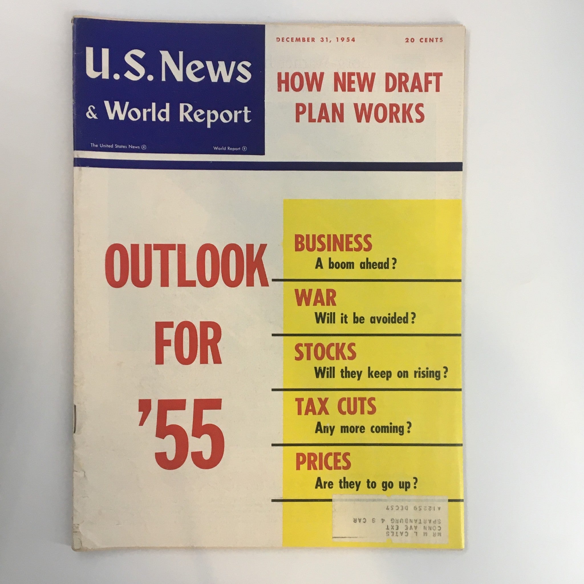 US News & World Report Magazine December 31 1954 How New Draft Plan Works