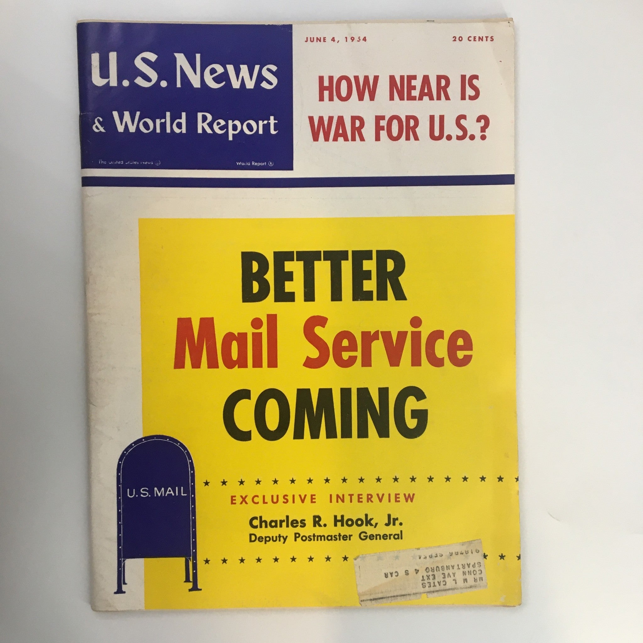 US News & World Report Magazine June 4 1954 Better Mail Service Coming