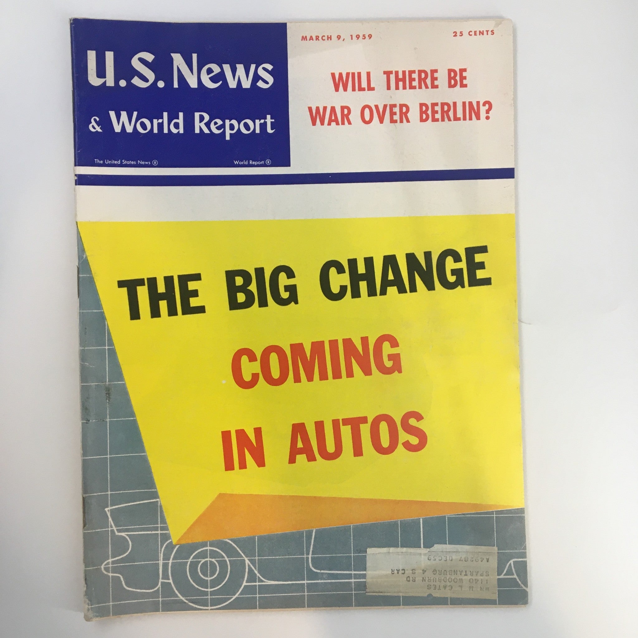 US News & World Report Magazine March 9 1959 The Big Change Coming in Autos