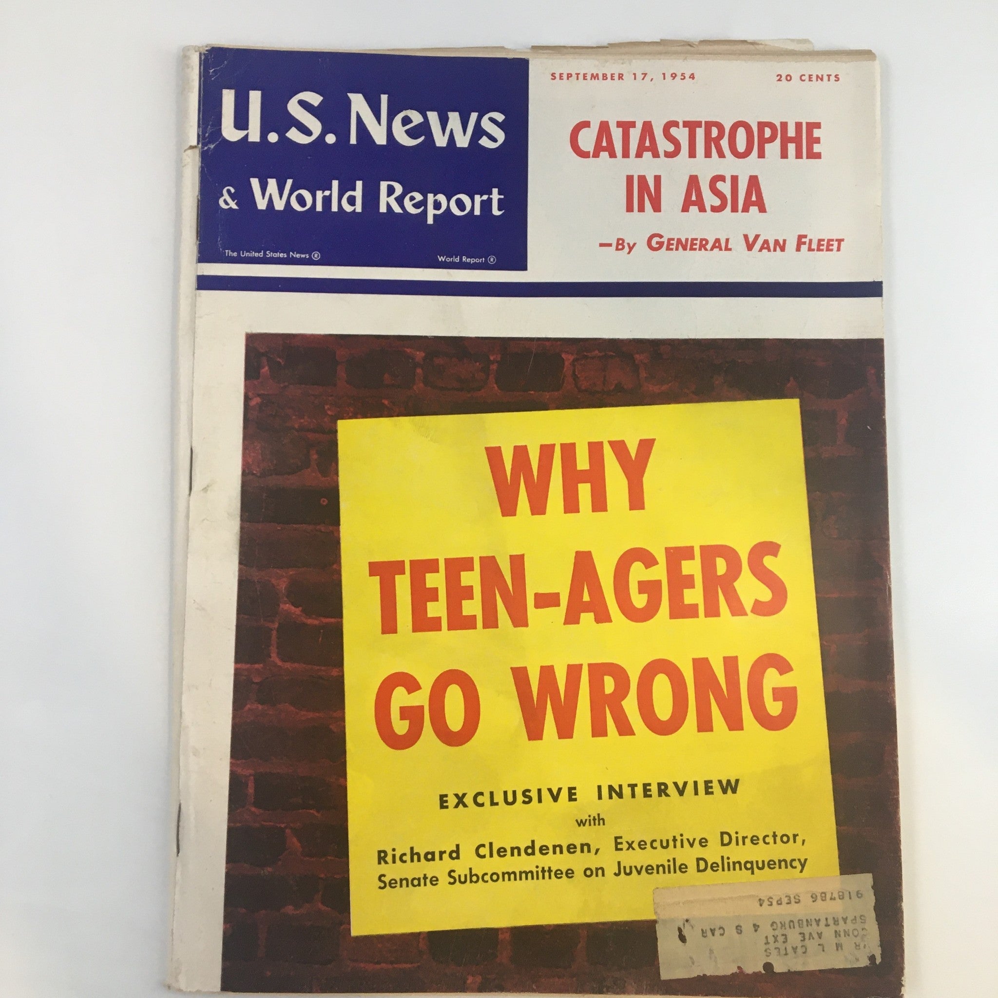 US News & World Report Magazine September 17 1954 Why Teen-Agers Go Wrong