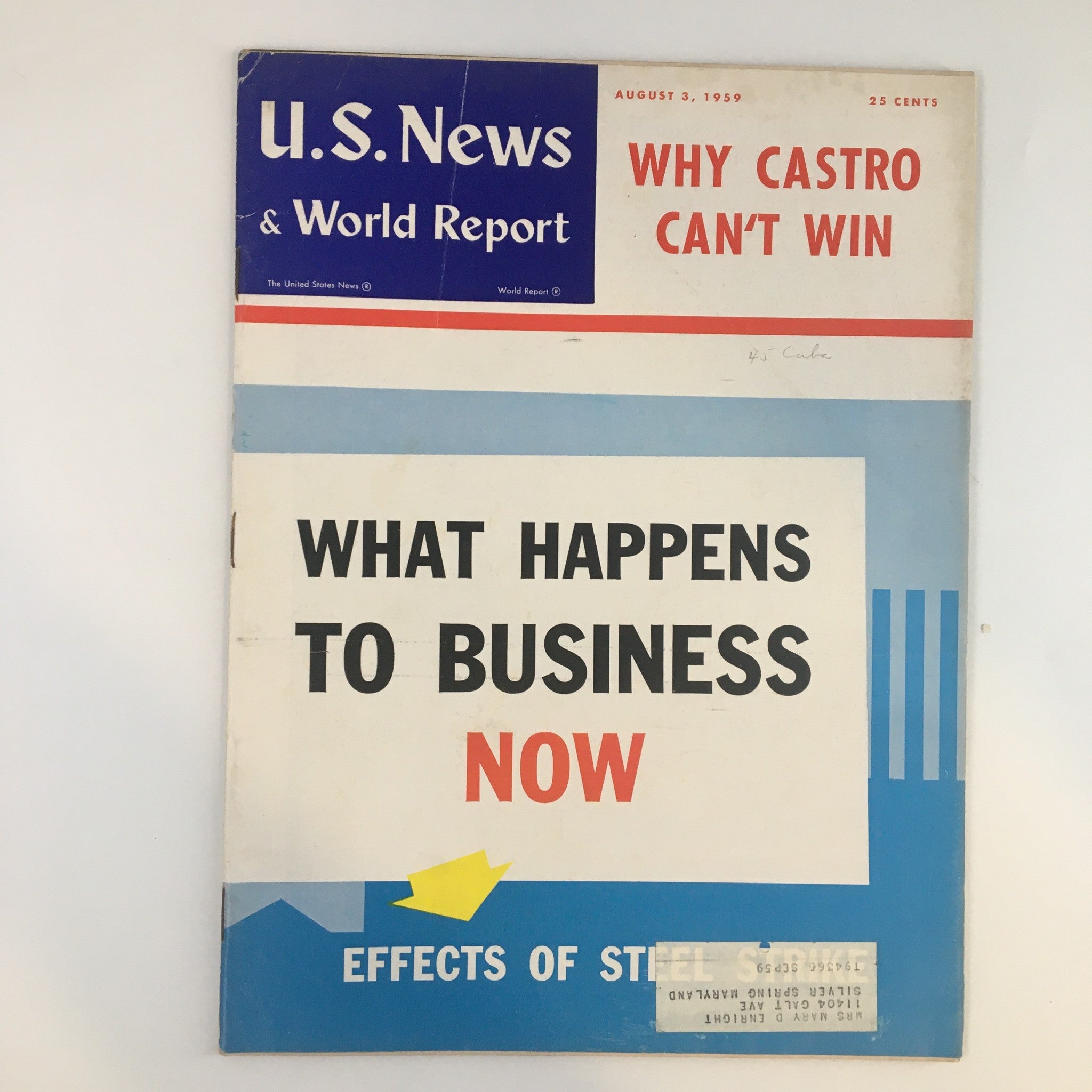 US News & World Report Magazine August 3 1959 What Happens To Business Now