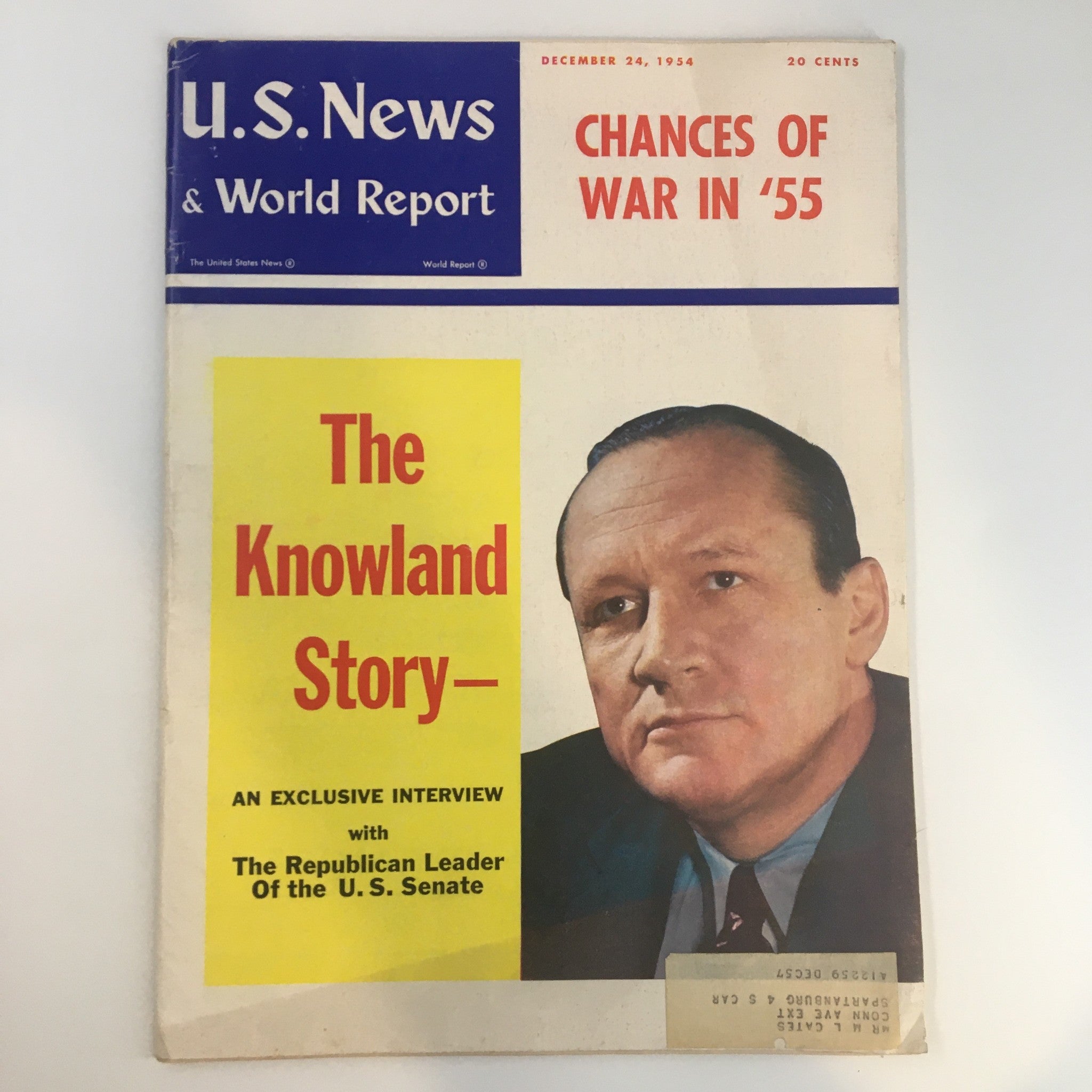 US News & World Report Magazine December 24 1959 The Knowland Story Interview