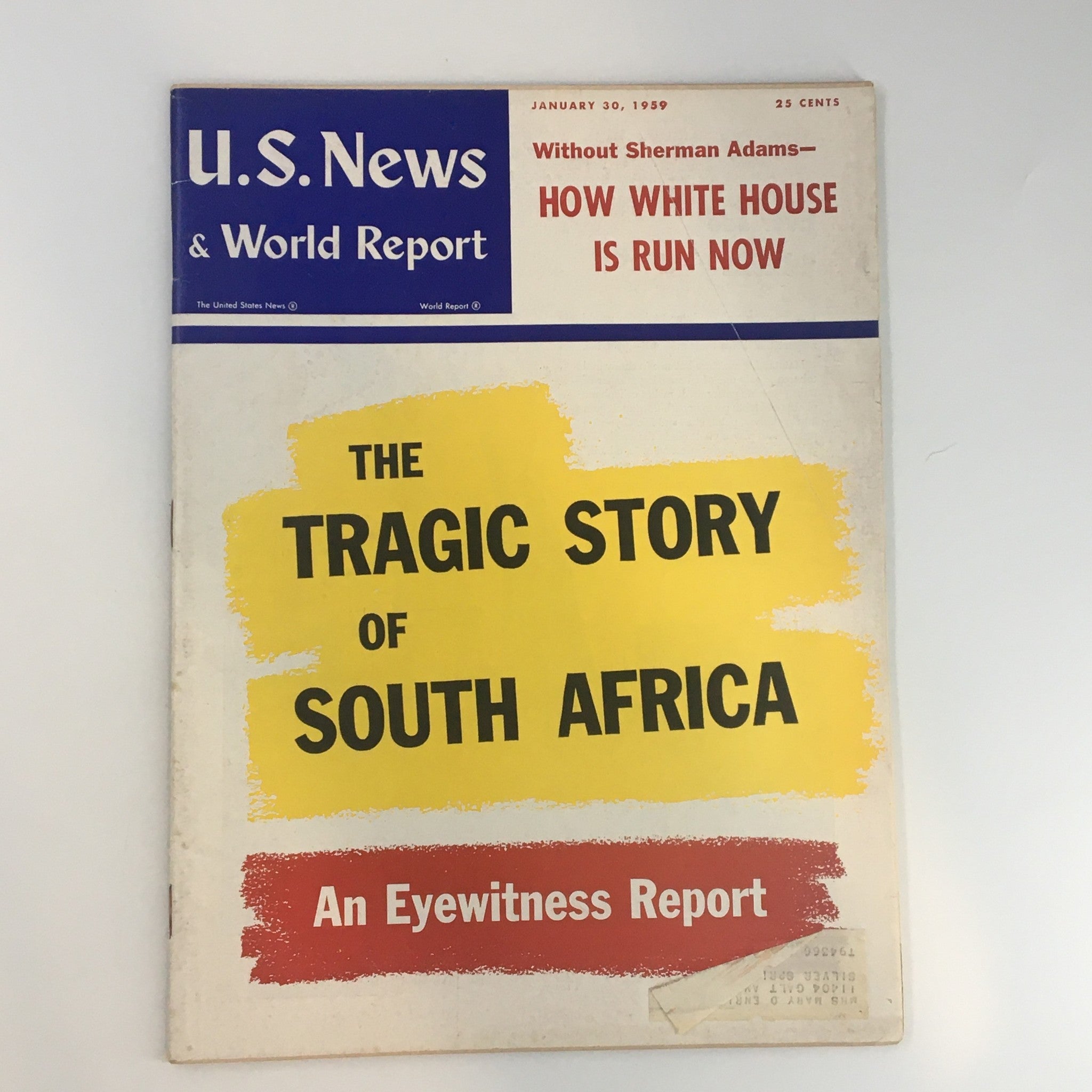 US News & World Report Magazine January 30 1959 The Tragic Story of South Africa