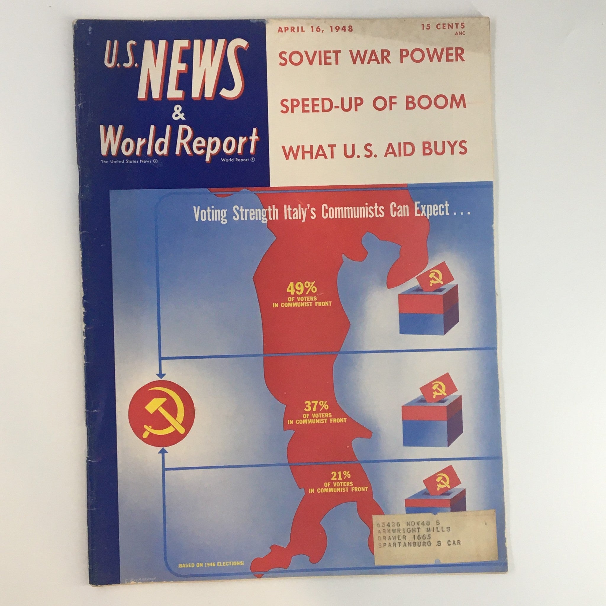 U.S. News & World Report Magazine April 16 1948 Soviet War Power & Speed-Up Boom