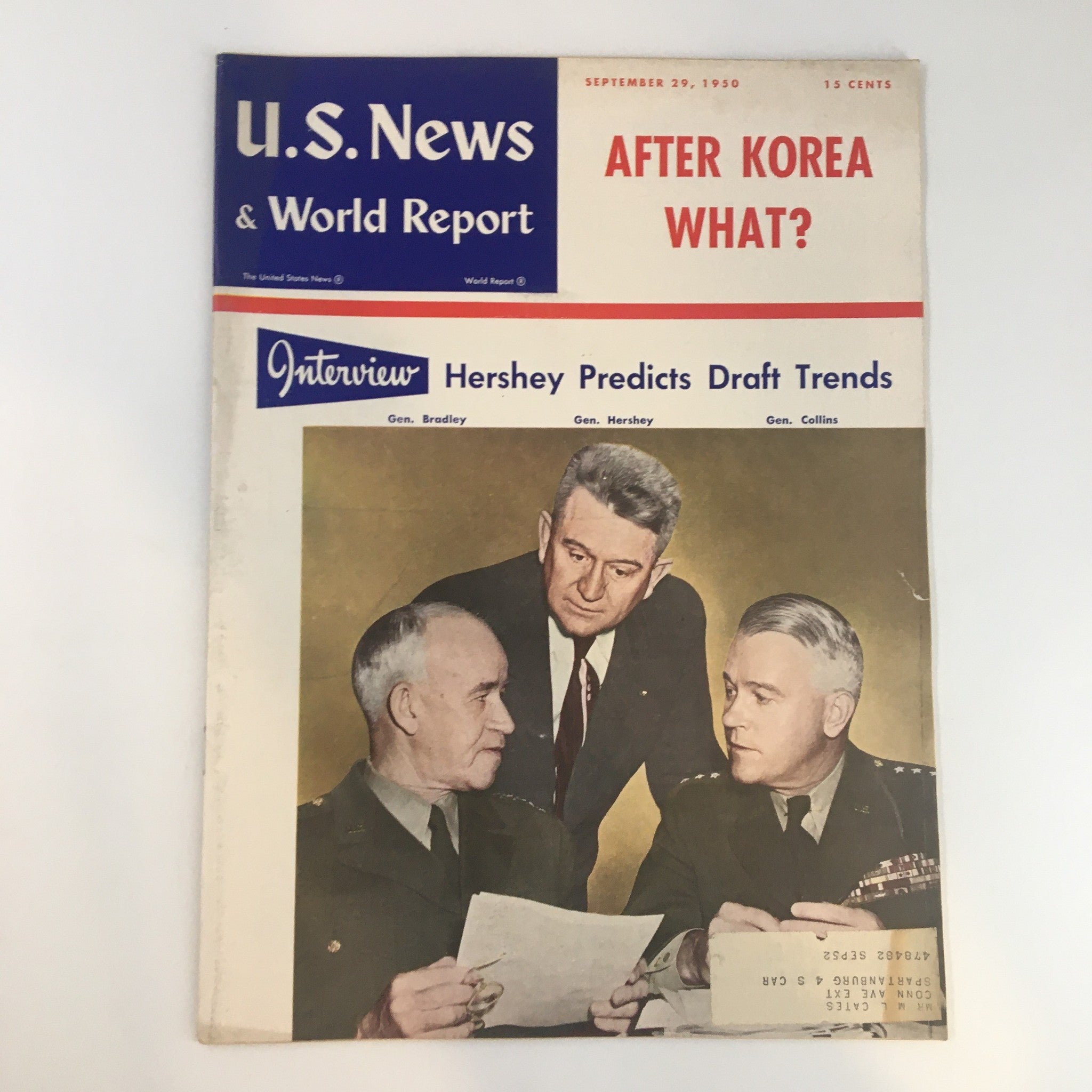 U.S. News & World Report Magazine September 29 1950 Hershey Predicts Draft Trend