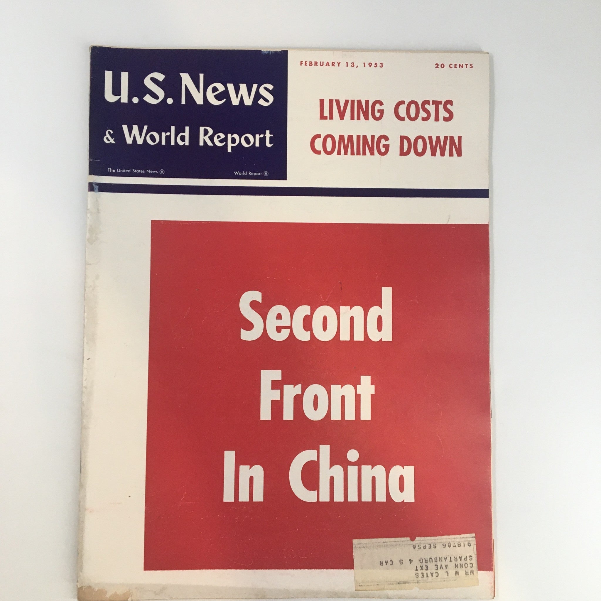 U.S. News & World Report Magazine February 13 1953 Second Front in China