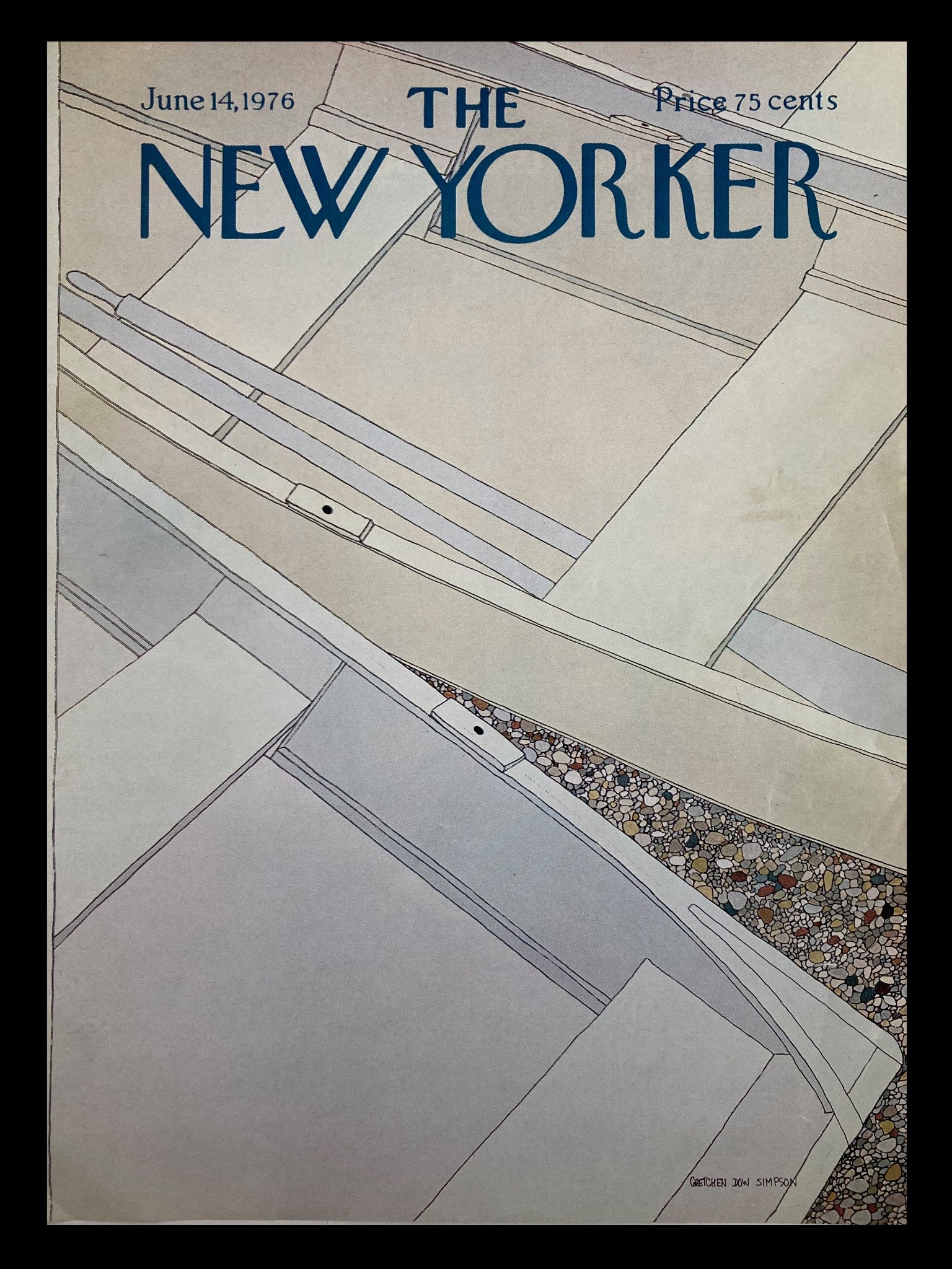 COVER ONLY The New Yorker June 14 1976 Boats on Shore by Gretchen Dow Simpson