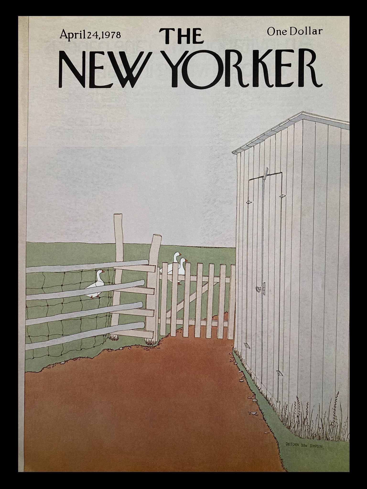 COVER ONLY The New Yorker April 24 1978 Farm Friends by Gretchen Dow Simpson