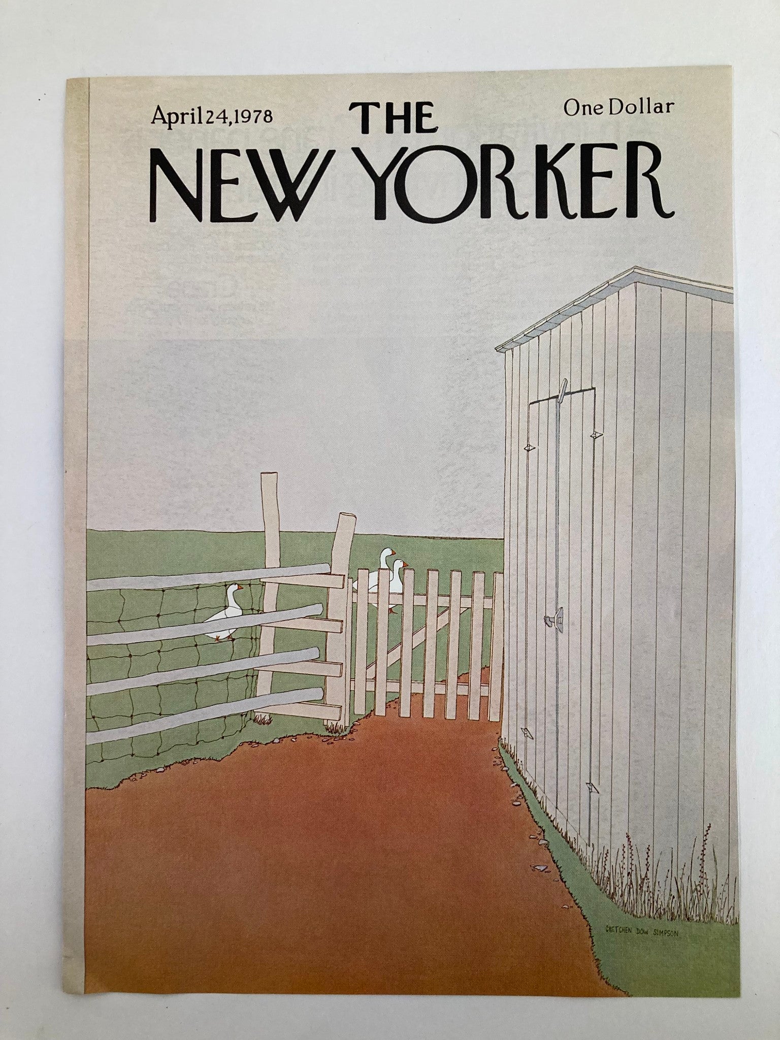 COVER ONLY The New Yorker April 24 1978 Farm Friends by Gretchen Dow Simpson