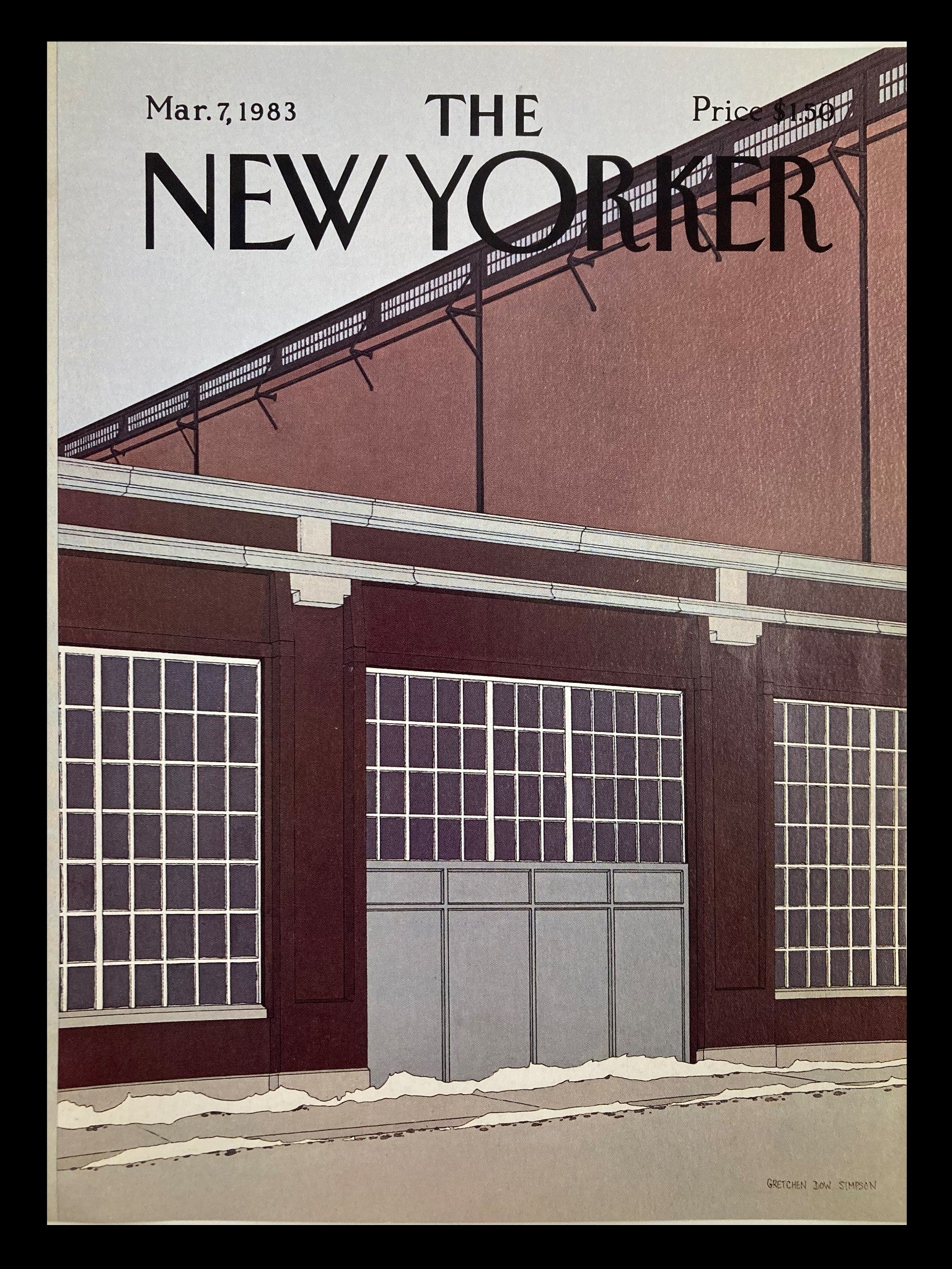 COVER ONLY The New Yorker March 7 1983 The Barn by Gretchen Dow Simpson