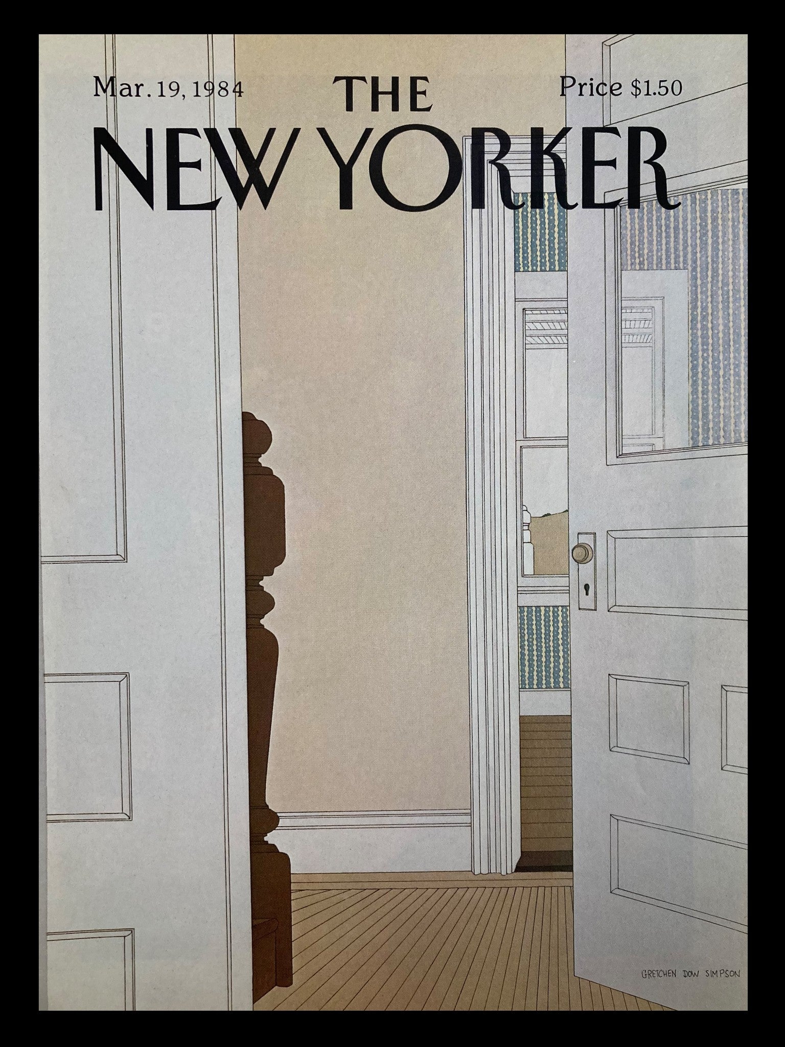 COVER ONLY The New Yorker March 19 1984 Come On In by Gretchen Dow Simpson