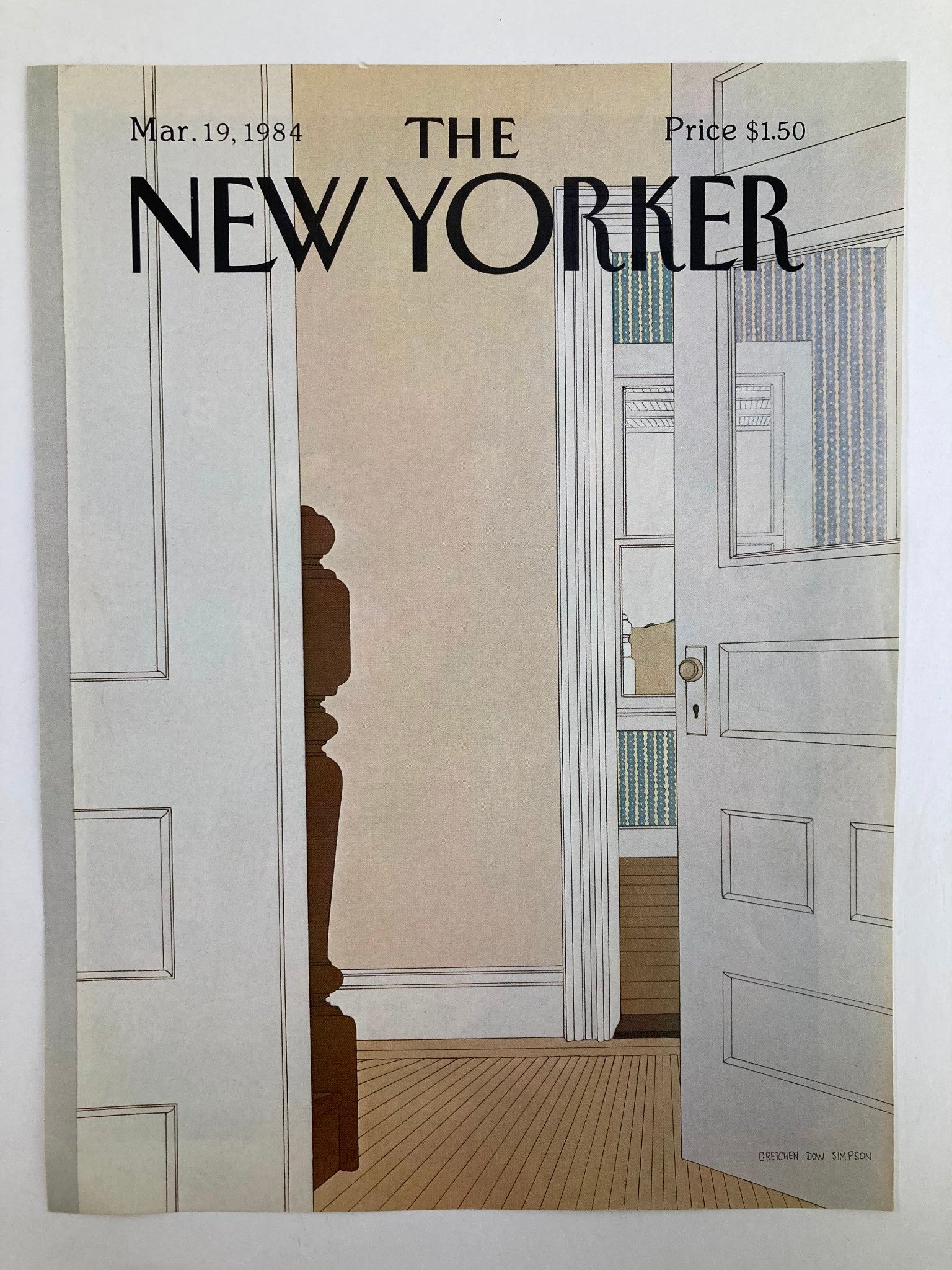 COVER ONLY The New Yorker March 19 1984 Come On In by Gretchen Dow Simpson