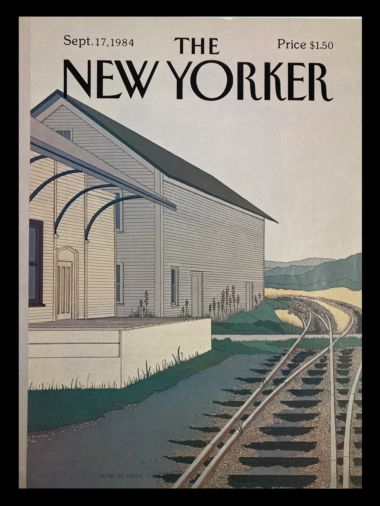 COVER ONLY The New Yorker September 17 1984 Railway Home by Gretchen Dow Simpson