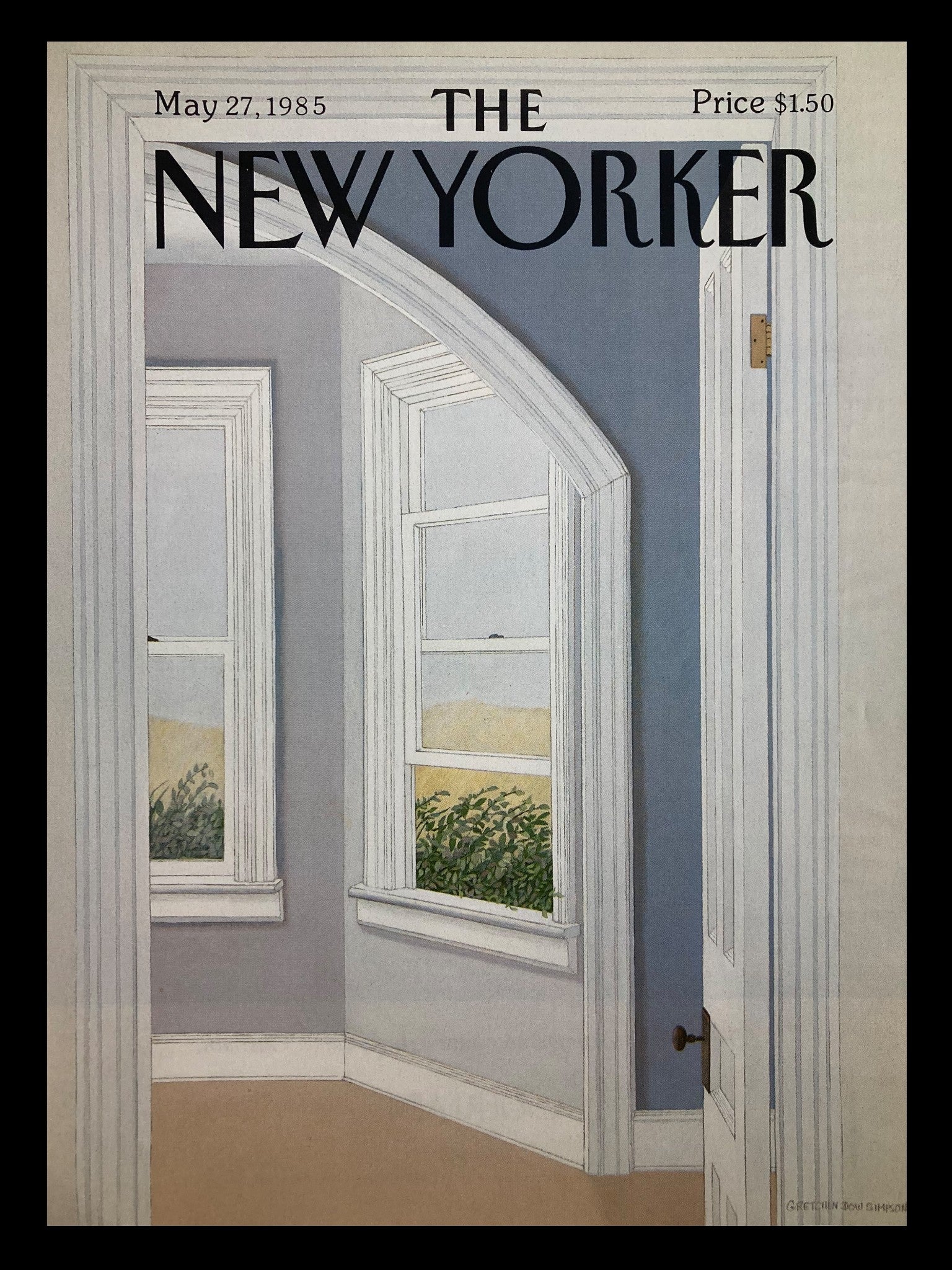 COVER ONLY The New Yorker May 27 1985 Windows by Gretchen Dow Simpson