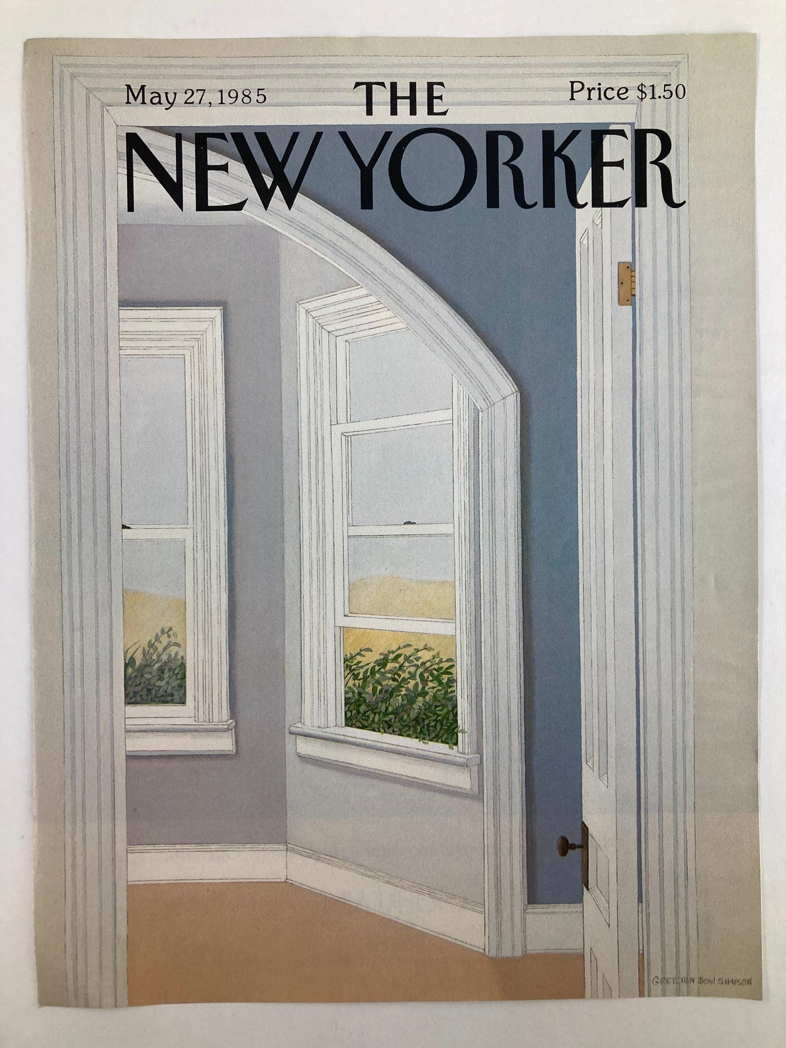 COVER ONLY The New Yorker May 27 1985 Windows by Gretchen Dow Simpson